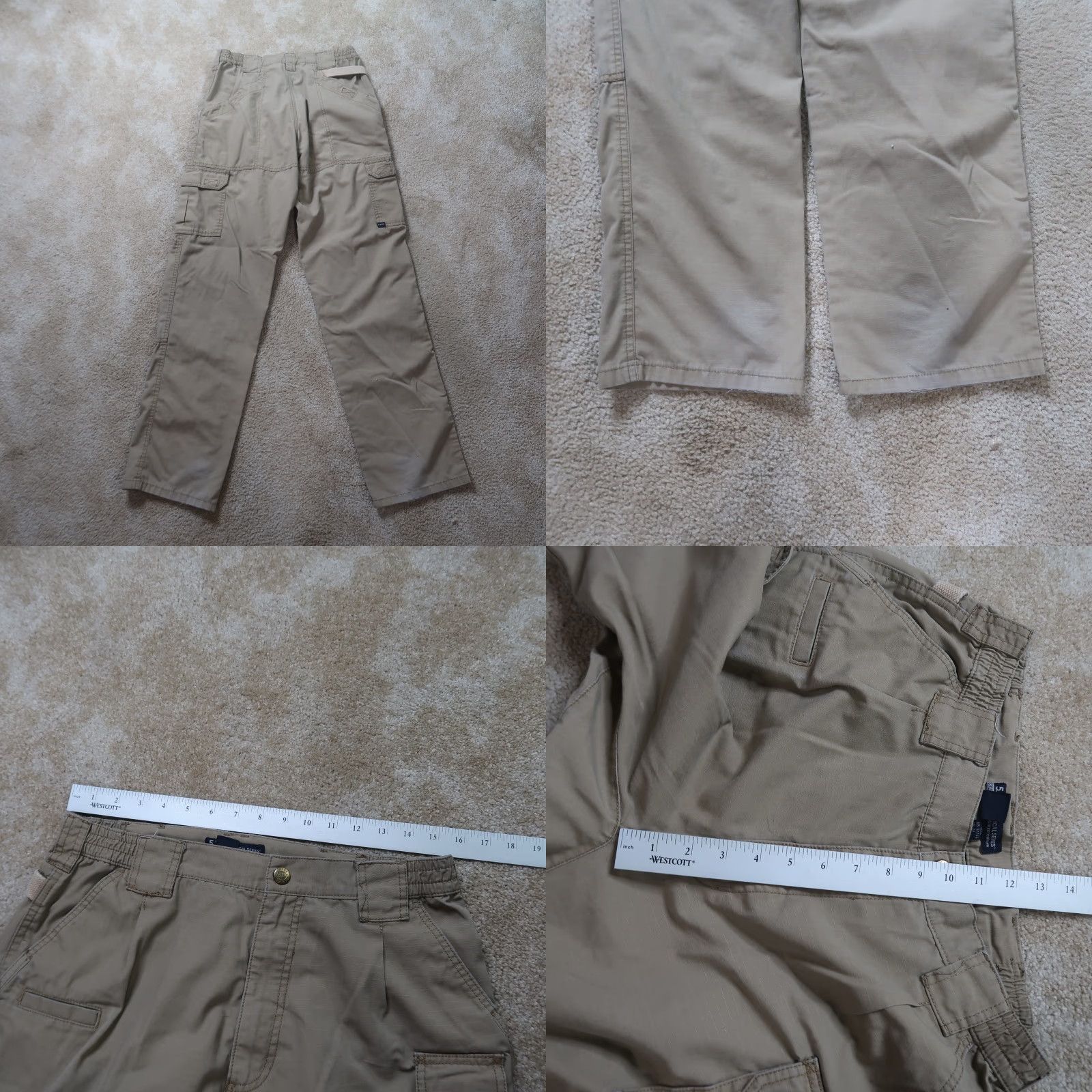 Vintage 5.11 Tactical Pants Men 32x36 Cargo Pants Distressed Beige Workwear Casual Size US 32 / EU 48 - 8 Thumbnail