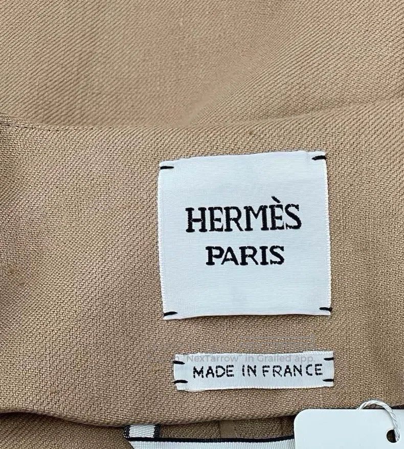 Hermes Hermes Khaki Linen Overcoat Size XS / US 0-2 / IT 36-38 - 3 Thumbnail