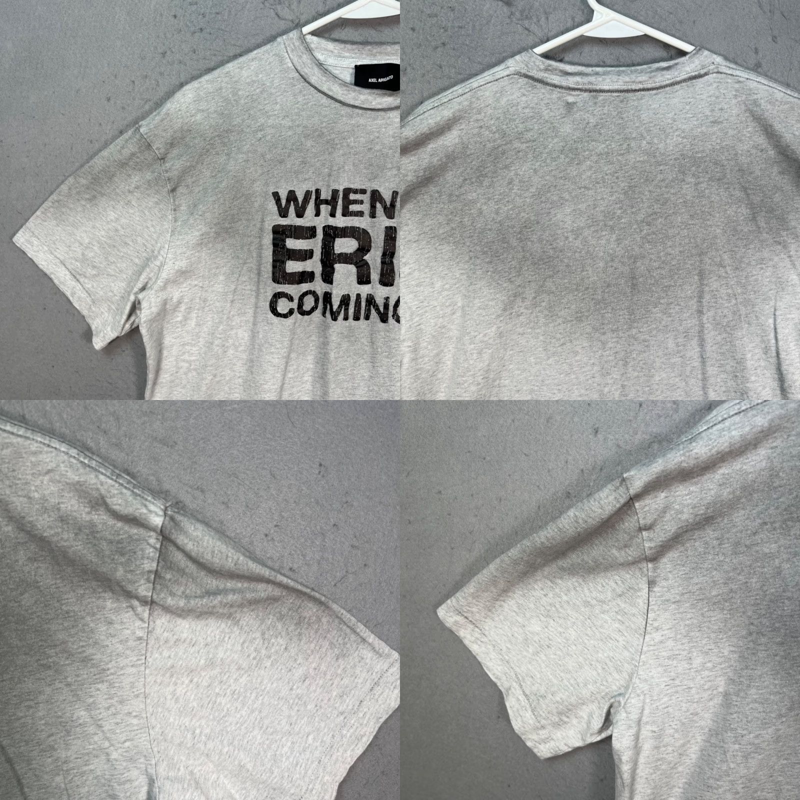 Axel Arigato Axel Arigato When Is Eris Coming? Graphic Gray T-Shirt 100% Organic Cotton Small Men Shirt Size US S / EU 44-46 / 1 - 9 Thumbnail