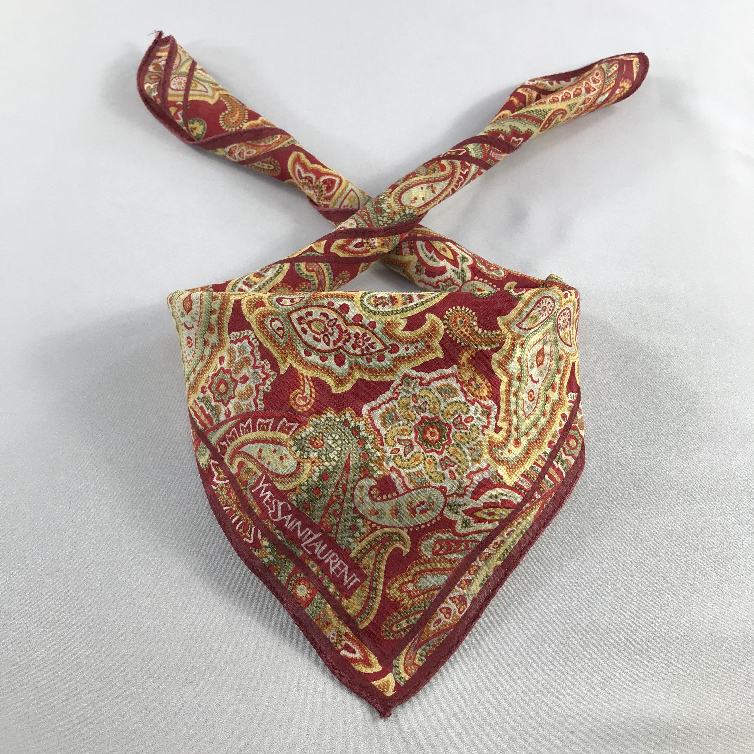 Yves Saint Laurent Yves Saint Laurent Handkerchief / Bandana / Neckerchief C813 Size ONE SIZE - 1 Thumbnail