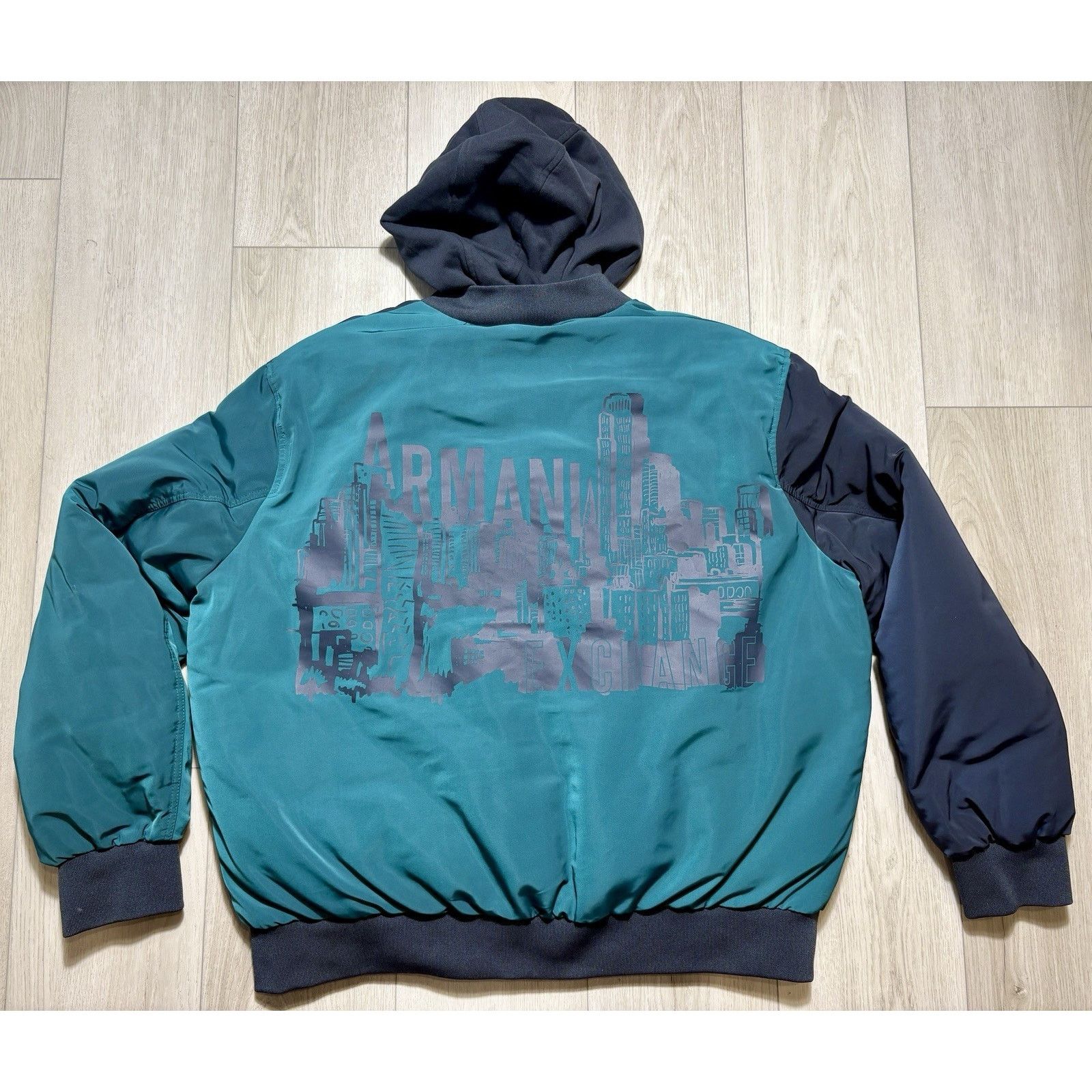 Armani Exchange Armani Exchange Oversized Puffer Jacket Hooded Skyline XL Size US XL / EU 56 / 4 - 2 Thumbnail
