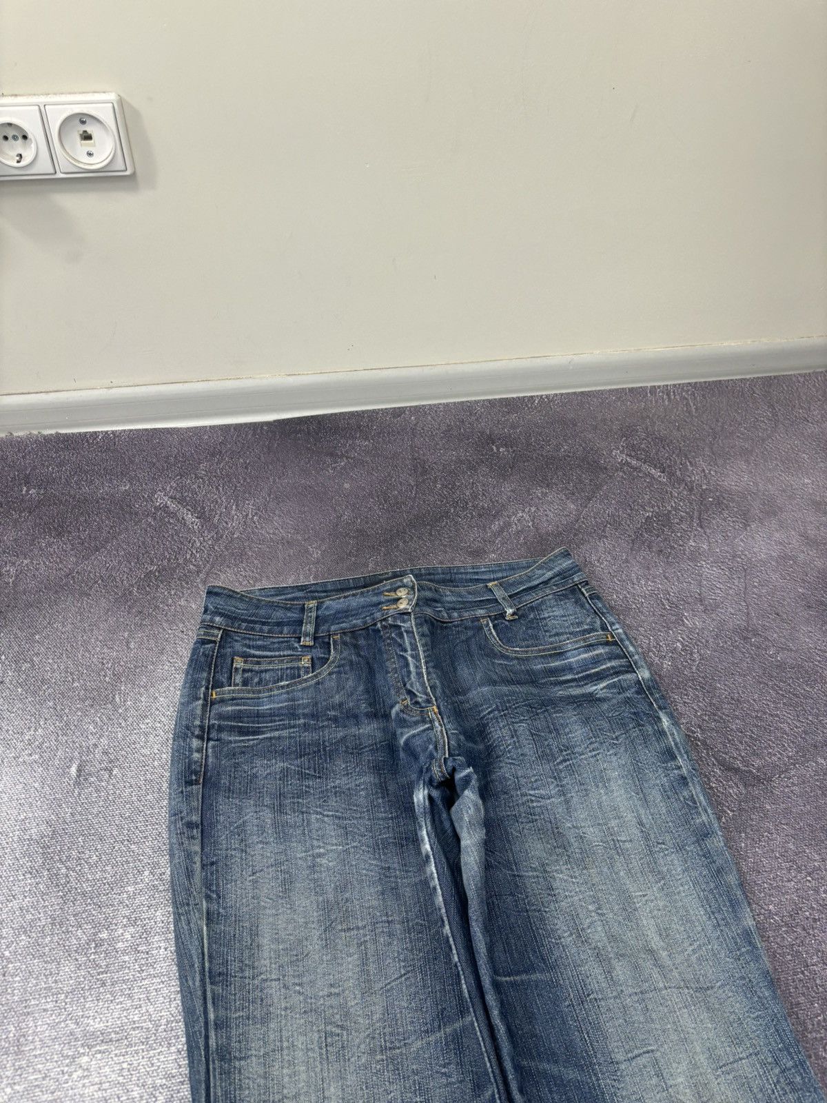 Trussardi Vintage Trussardi Women’s Bottoms Zip Faded Blue Denim Jeans Size 31" - 7 Thumbnail