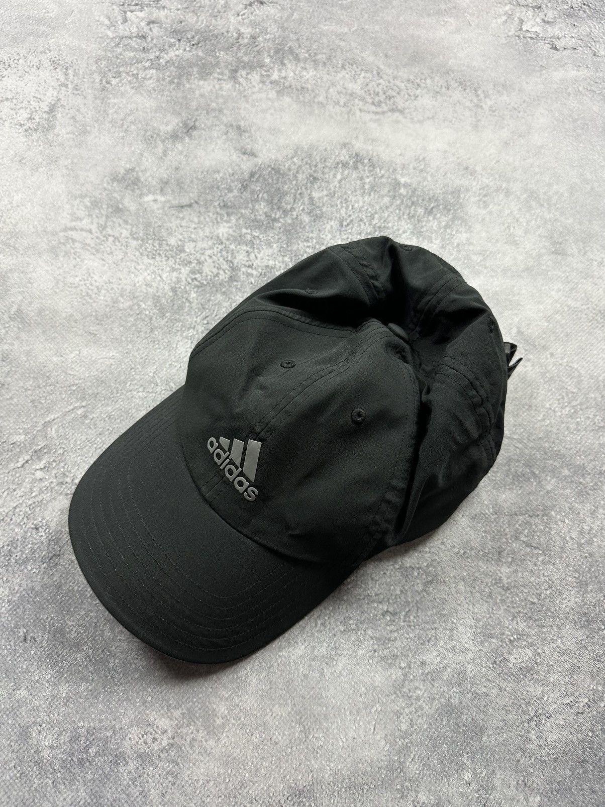 Adidas Vintage Adidas Centre Logo Mens Black Streetwear cap y2k hat Size ONE SIZE - 3 Thumbnail