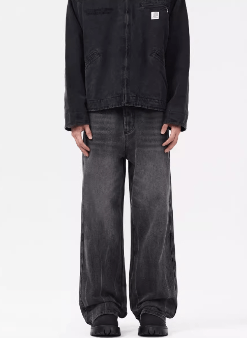 Japanese Brand × Jean Lightning pattern loose straight Cleanfit washed jeans Size US 32 / EU 48 - 1 Thumbnail