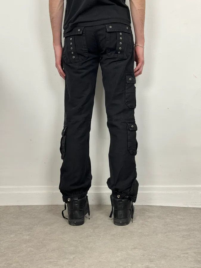 Dolce & Gabbana AW2003 Dolce & Gabbana Eyelet Black Cargo Pants Size US 39 - 4 Thumbnail