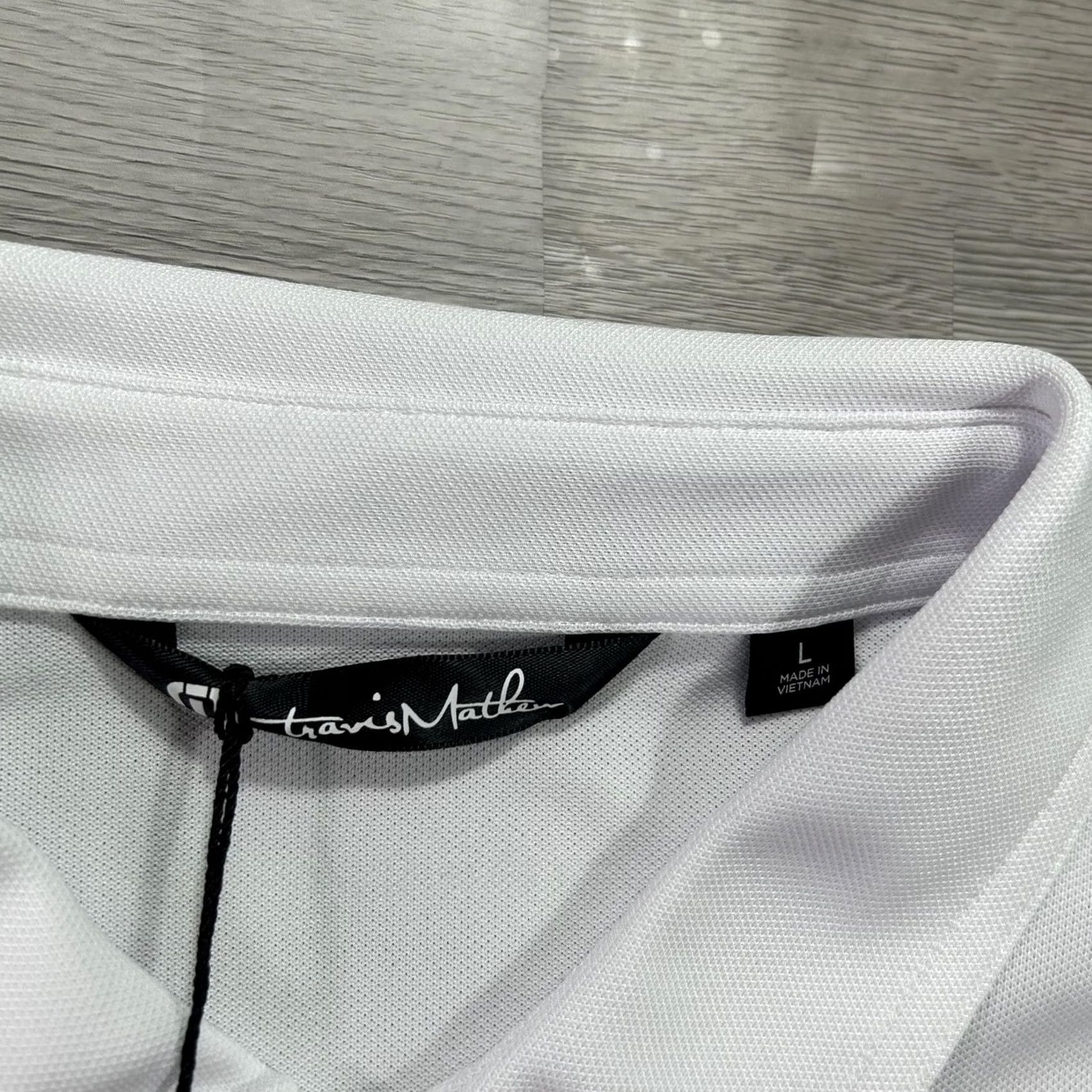 TravisMathew TravisMathew Polo Shirt Mens L White TM Cabana Solid Golf Eco Stretch Shirt Size US L / EU 52-54 / 3 - 5 Thumbnail
