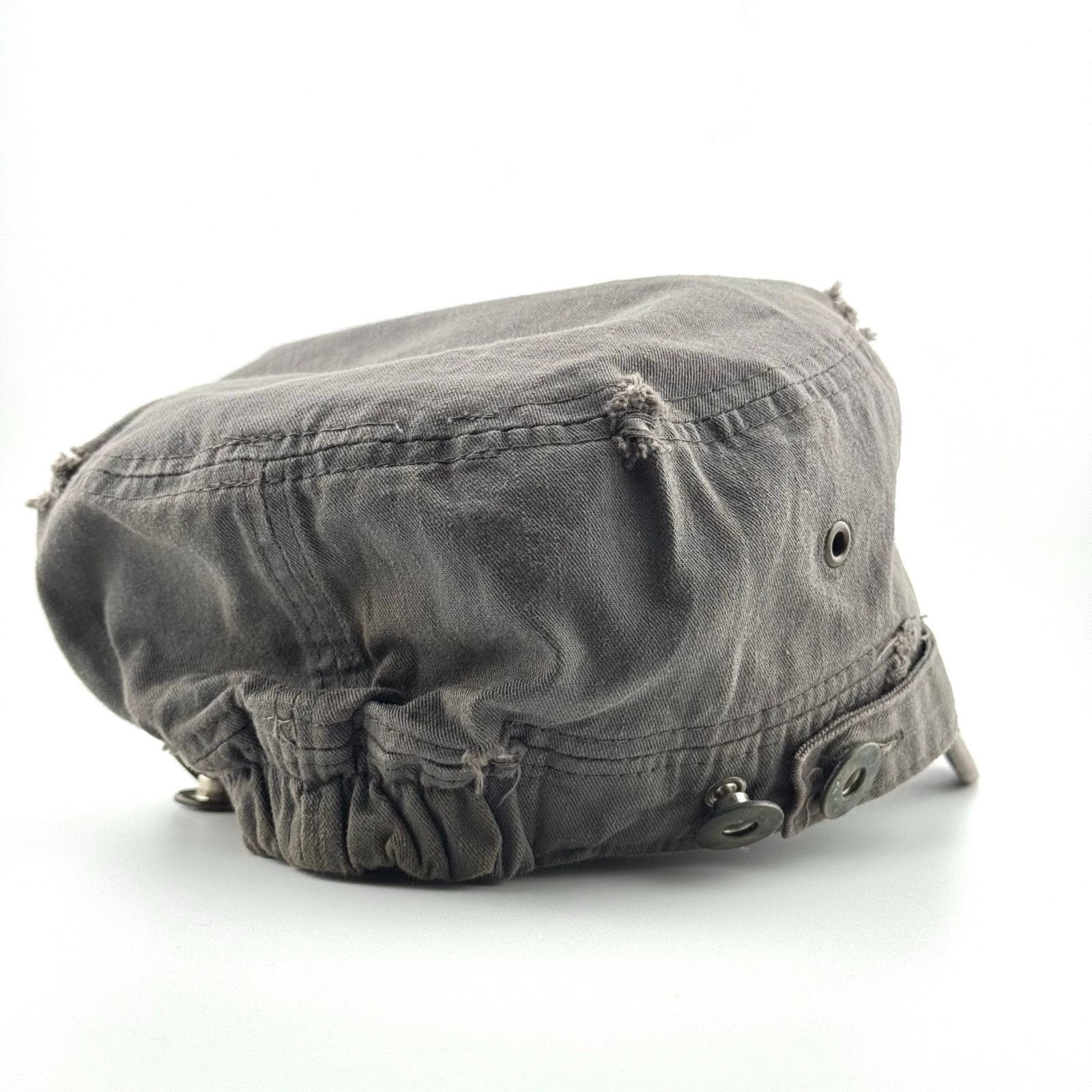 Japanese Brand Y2K Studded Distressed Military Work Hat Patrol Cadet Cap Size ONE SIZE - 3 Thumbnail