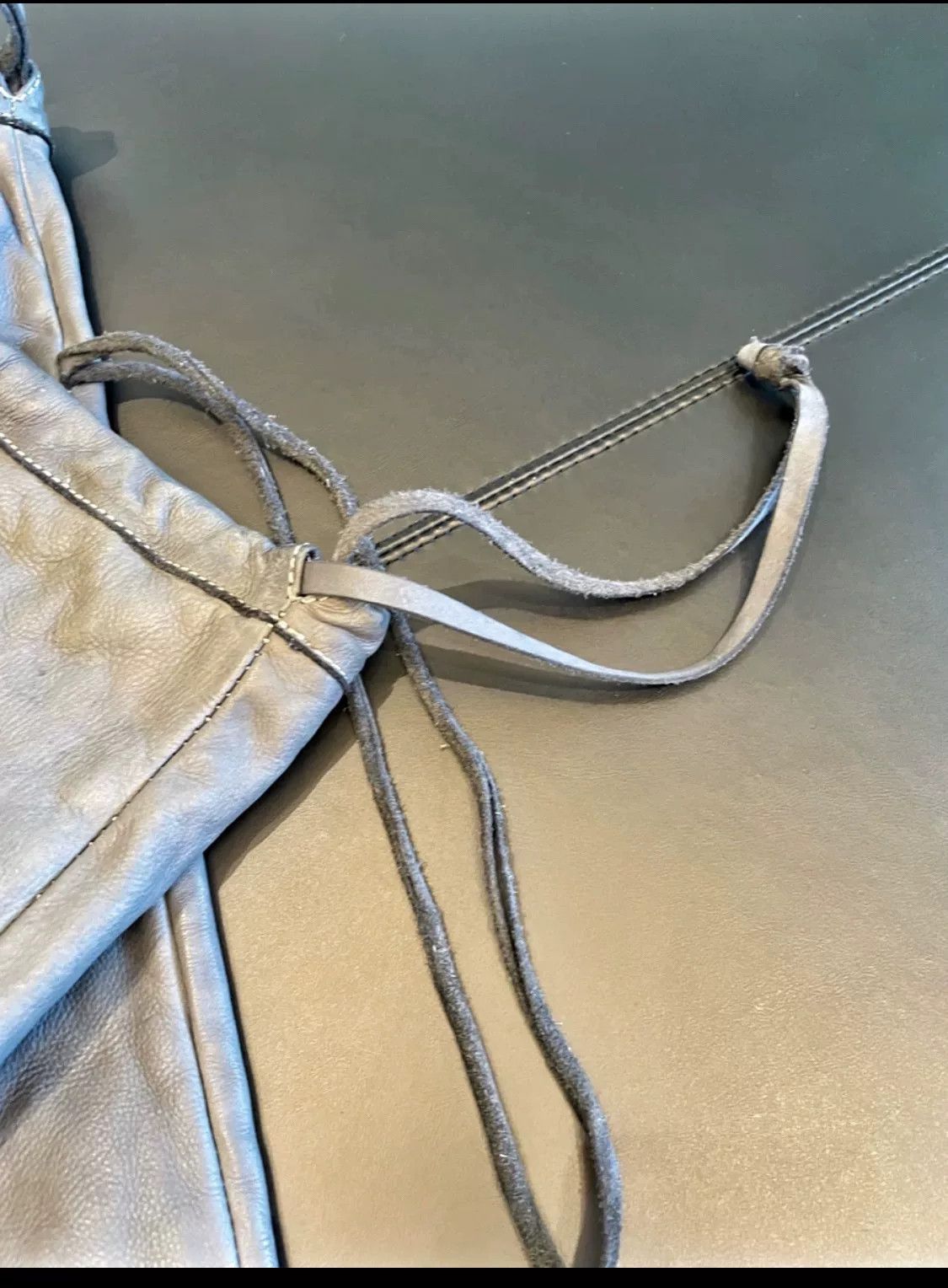 Leon Emanuel Blanck Cowhide Washed Gray Oversized Pocket Bag Size ONE SIZE - 5 Thumbnail