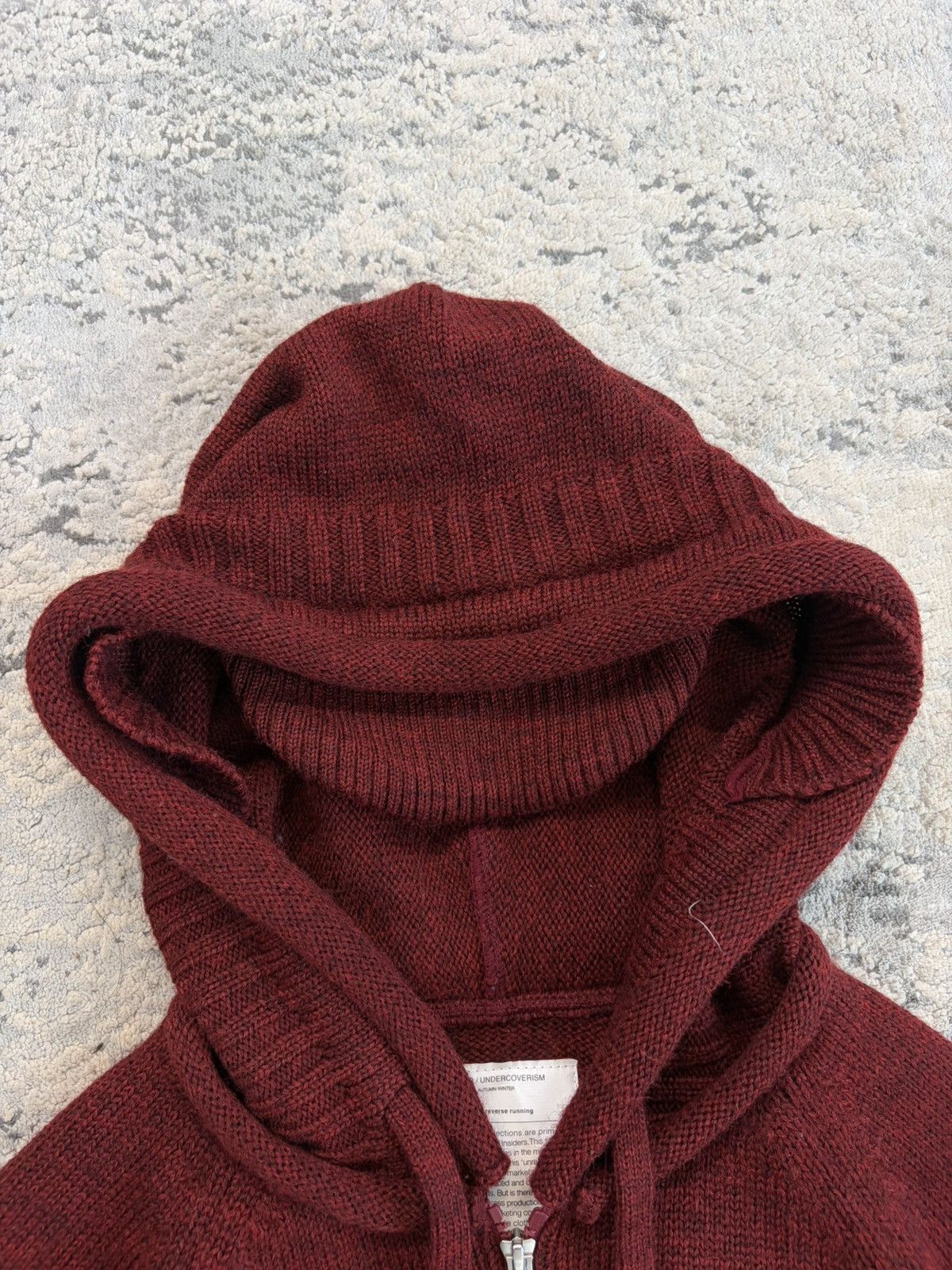 Undercover AW10 Knit Ear Muff Leather Elbow Hoodie Size US M / EU 48-50 / 2 - 2 Thumbnail