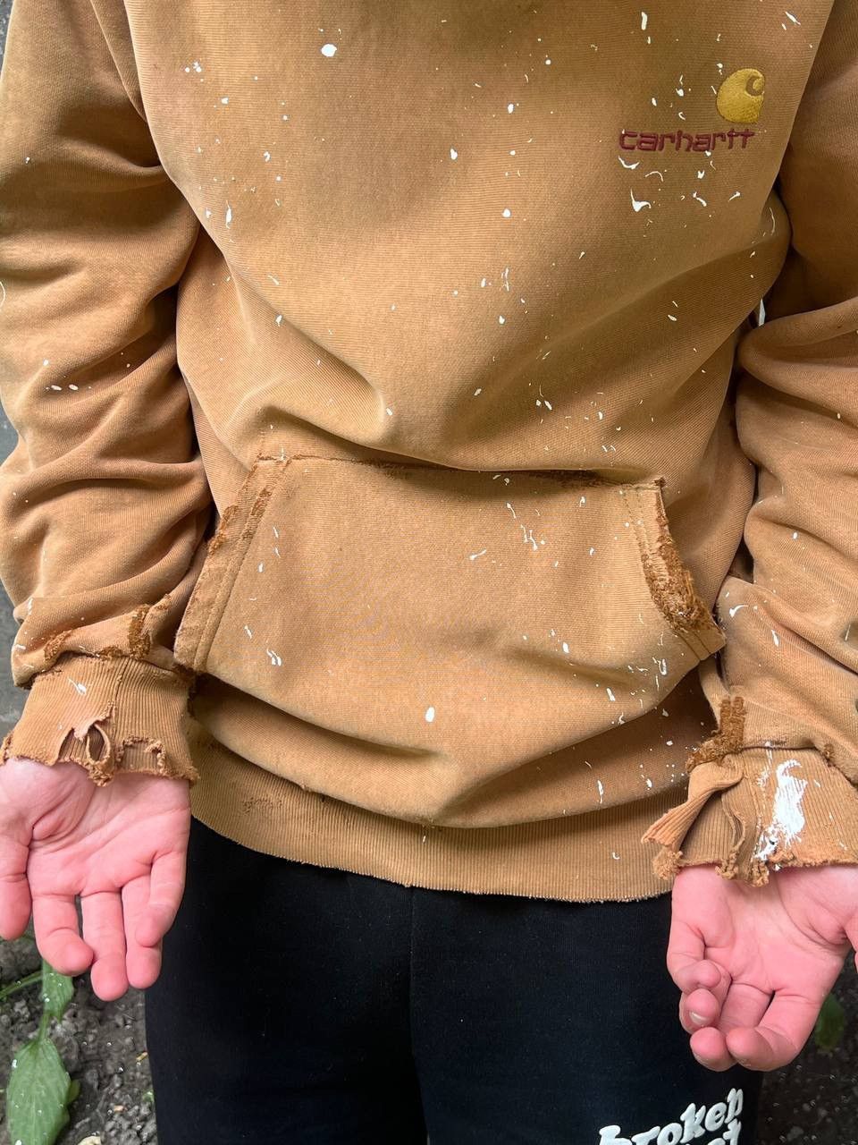 Carhartt × Vintage Carhartt Vintage Distressed Hoodie Sun Faded RARE Size US S / EU 44-46 / 1 - 4 Thumbnail