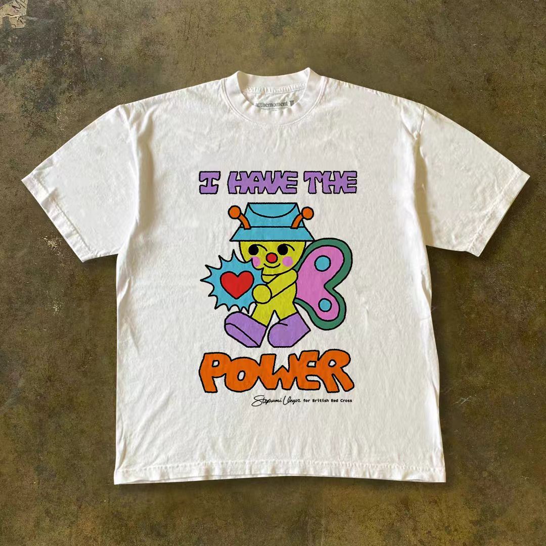 Vintage White Washed Vintage Cartoon Print T-Shirt Size US M / EU 48-50 / 2 - 1 Thumbnail