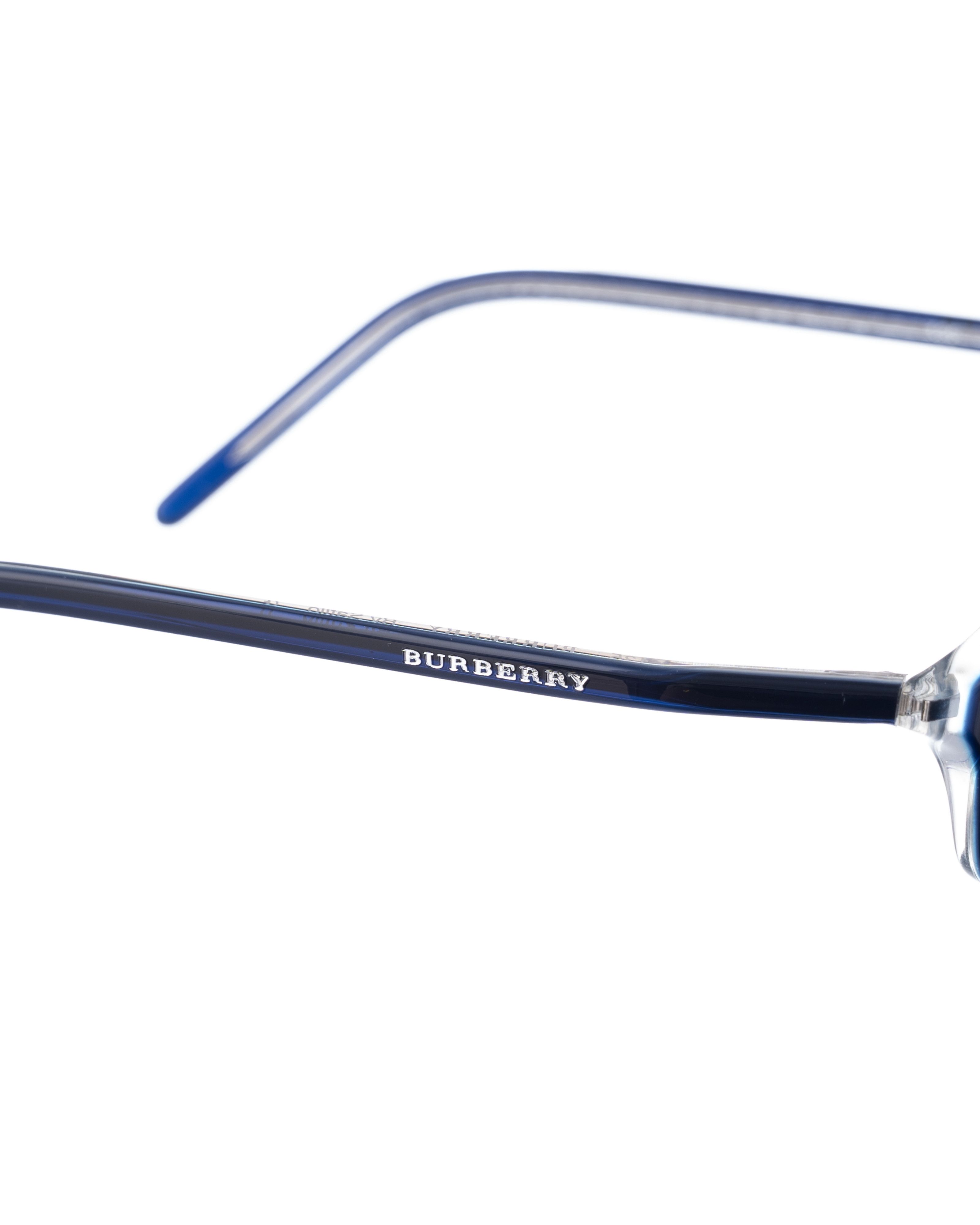 Burberry Burberry 90s Navy Blue Clear Plastic Glasses Size ONE SIZE - 3 Thumbnail
