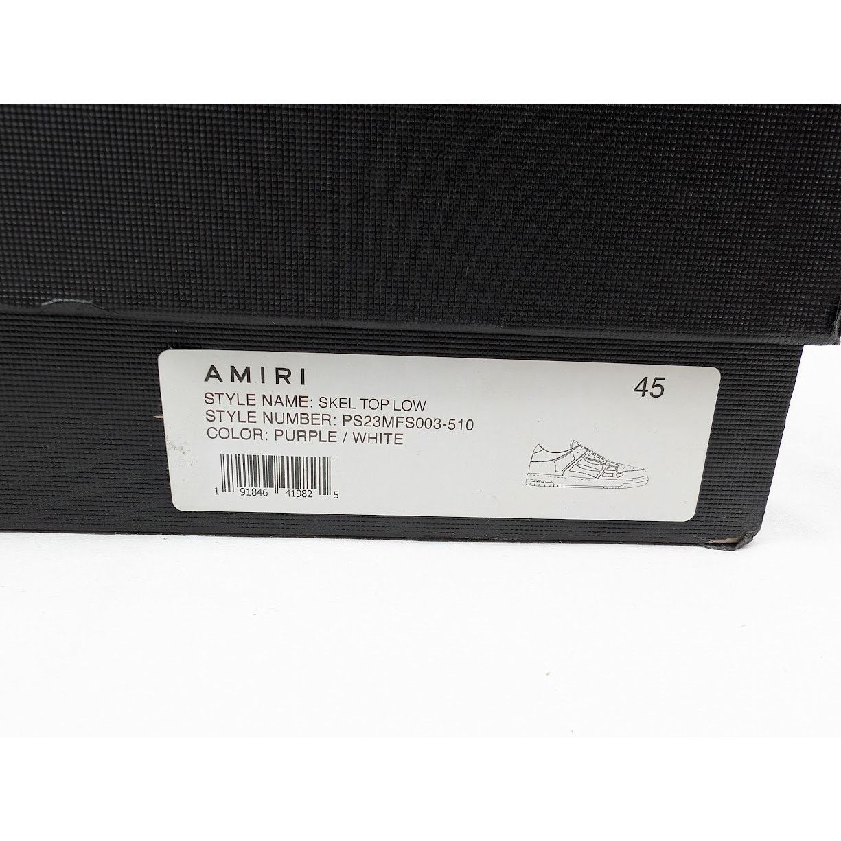 Amiri o1rshd1 Skeleton Low-Top Sneakers in Purple/White Size US 12 / EU 45 - 23 Thumbnail