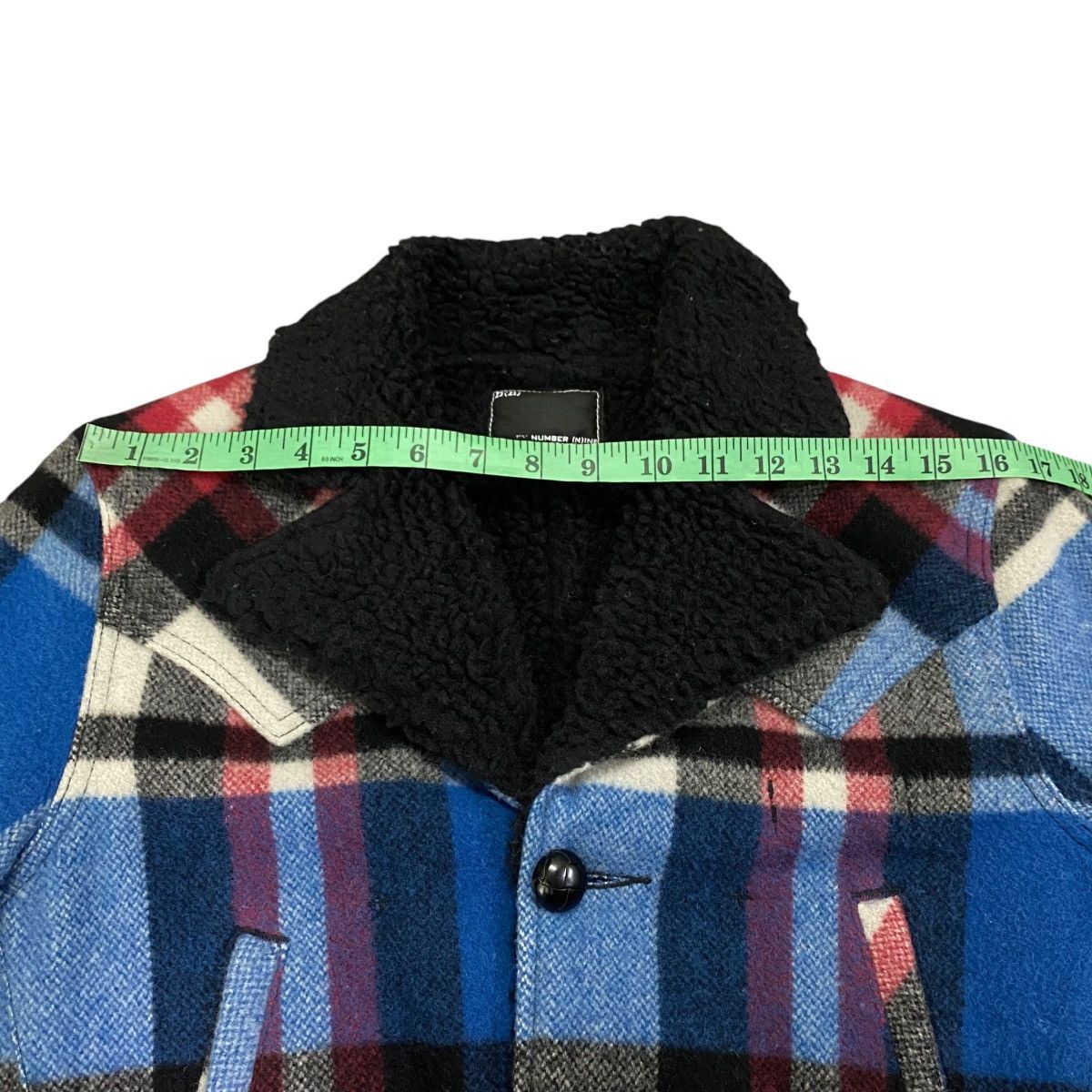 Number (N)ine Vintage Number Nine Check Pattern Wool Sherpa Jacket Size 2 Size US M / EU 48-50 / 2 - 17 Thumbnail