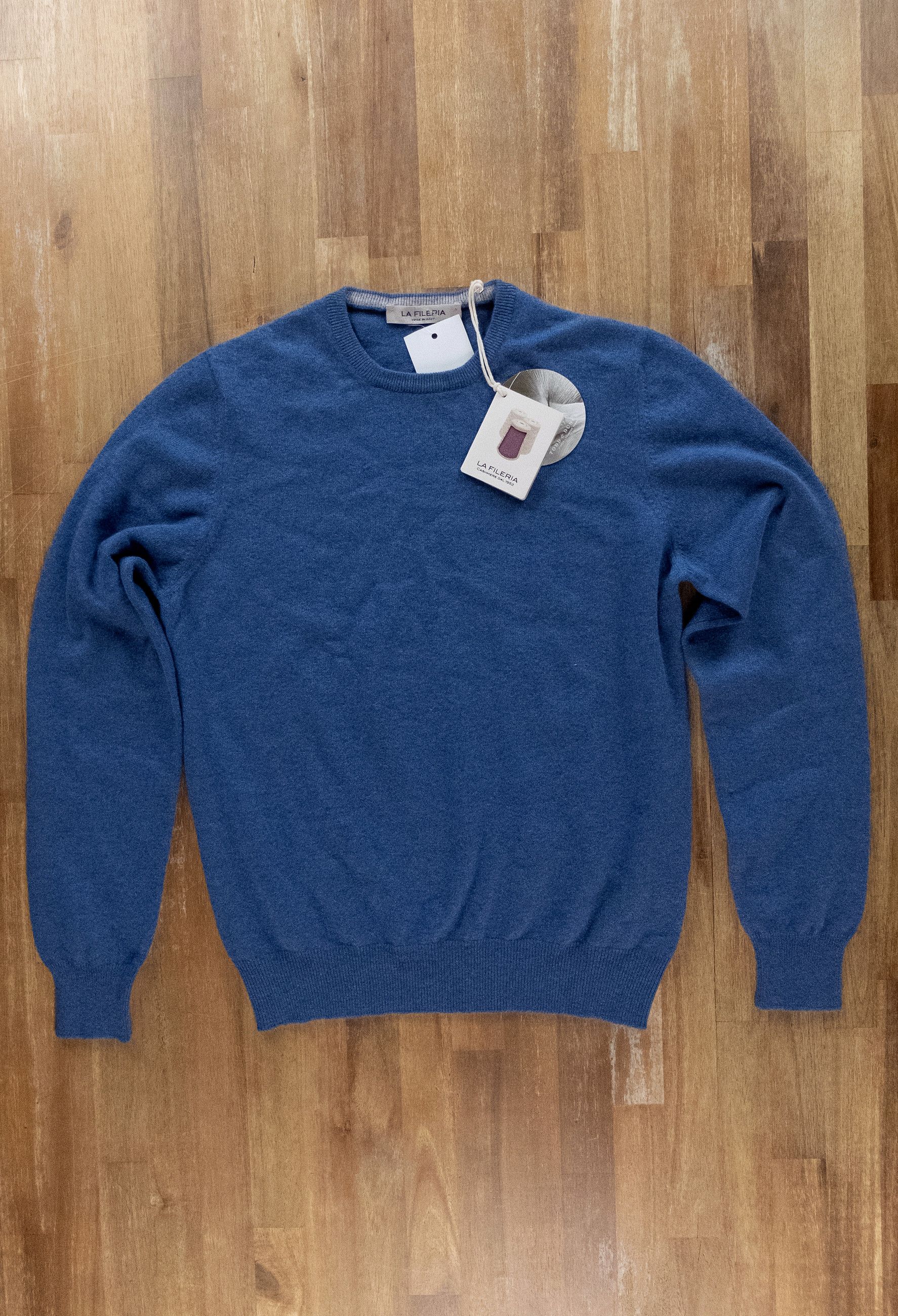 Other LA FILEPIA blue crewneck cashmere sweater Small Size US S / EU 44-46 / 1 - 1 Thumbnail