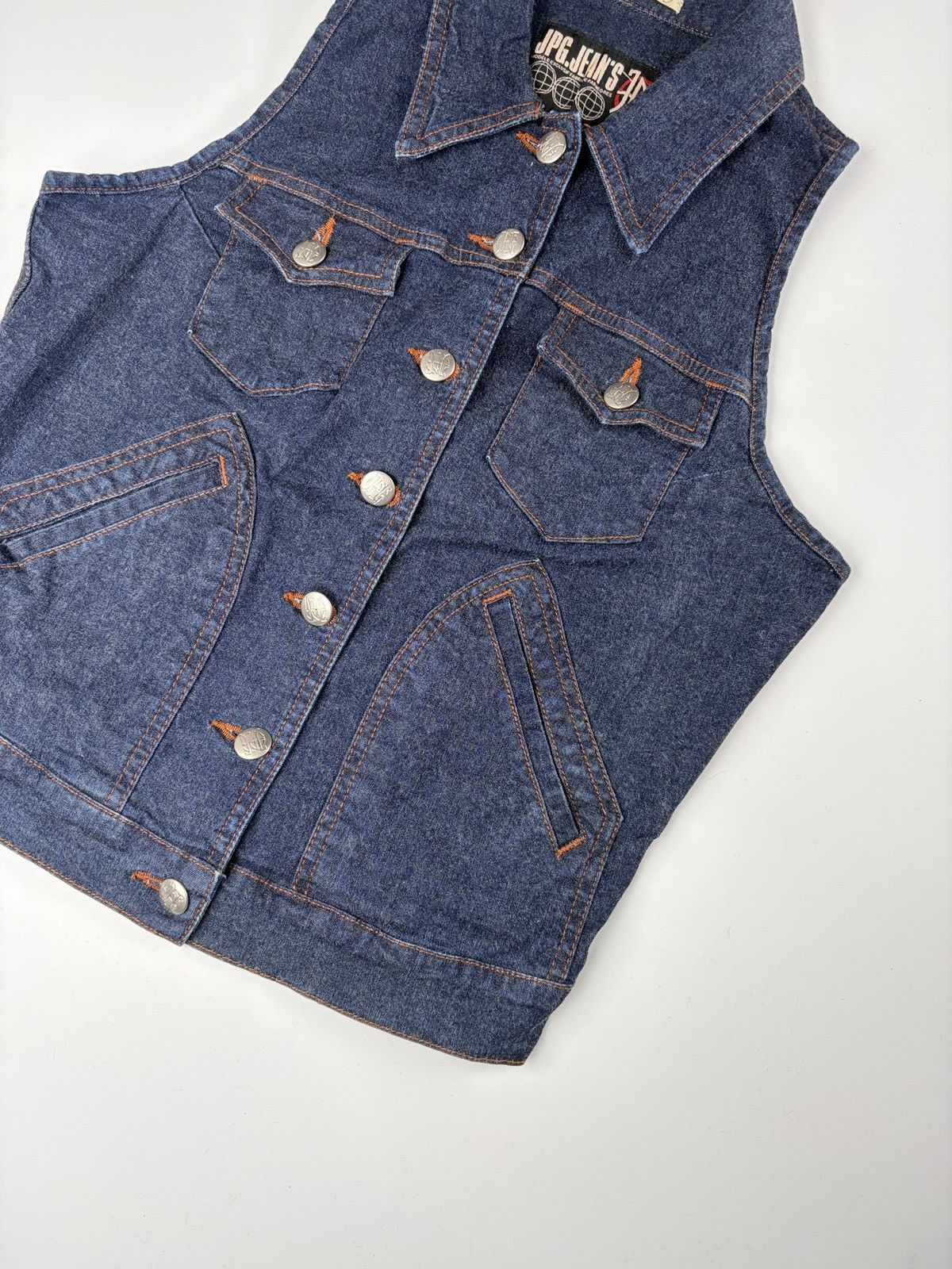 Jean Paul Gaultier Vintage Jean Paul Gaultier Denim Vest Size M / US 6-8 / IT 42-44 - 3 Thumbnail