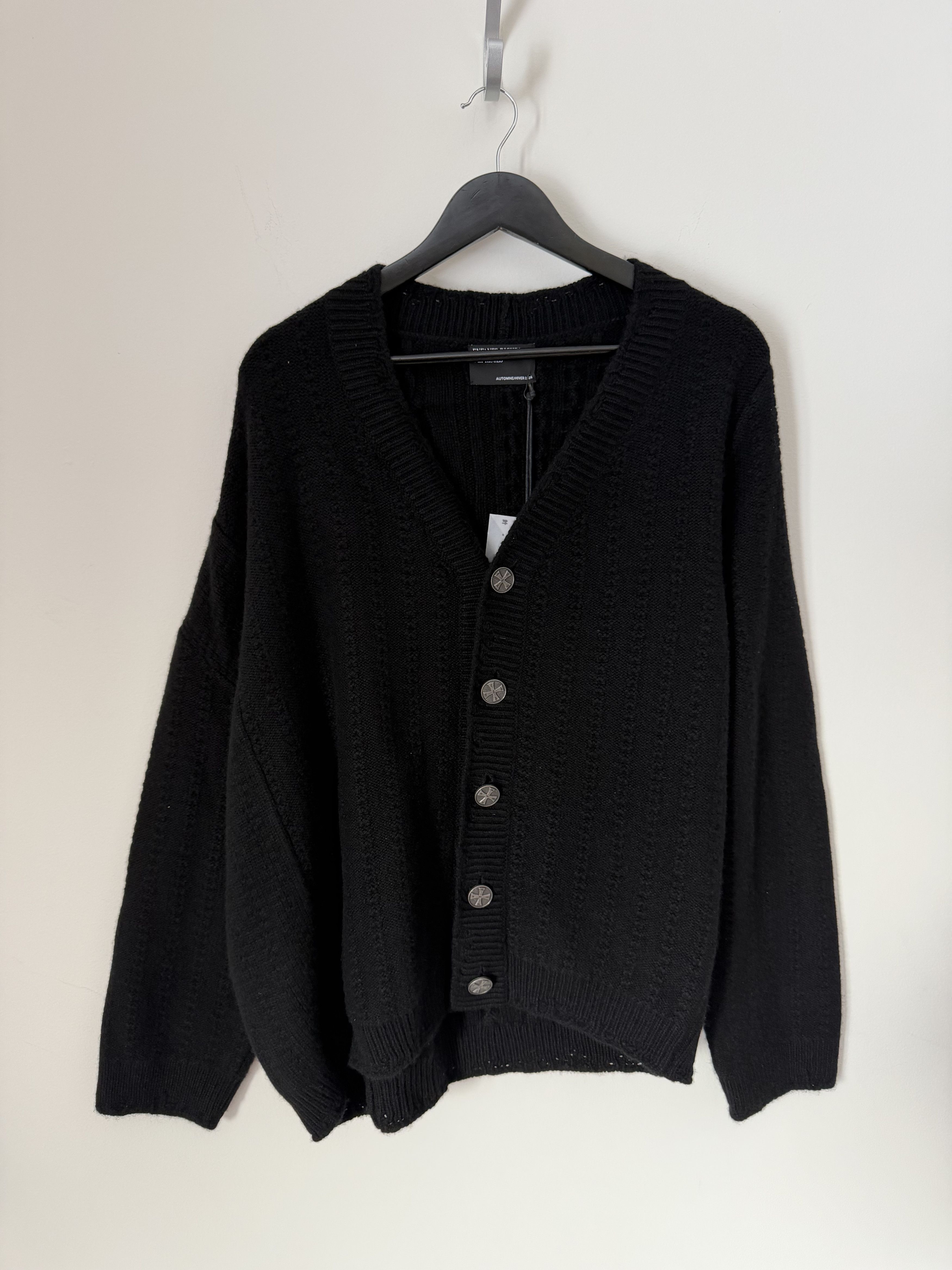 Enfants Riches Deprimes Asymmetrical Cardigan in Black