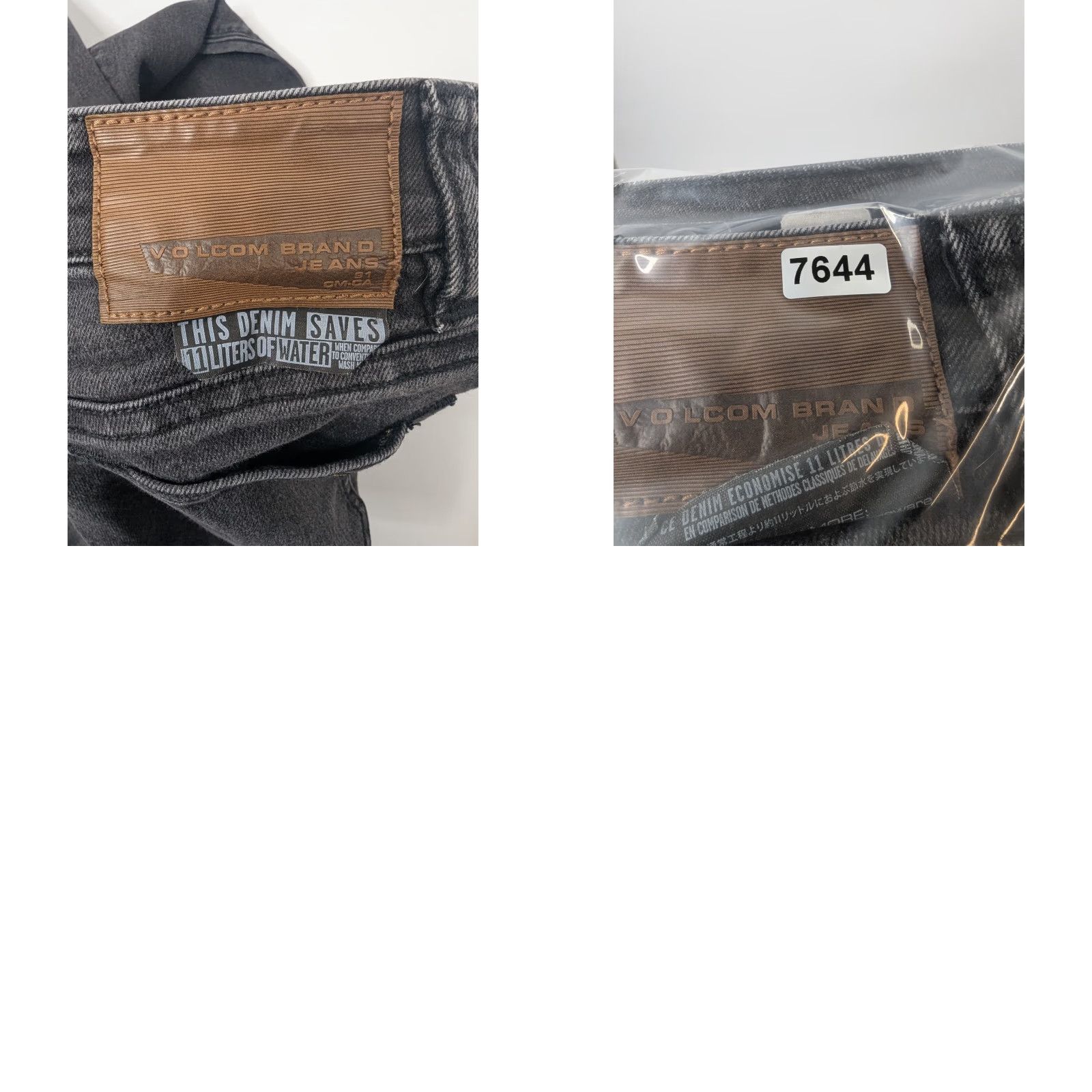 Volcom Volcom Vorta Slim Straight Jeans Womens Size 27 Stretch Black Denim Skater Size 27" / US 4 / IT 40 - 9 Thumbnail