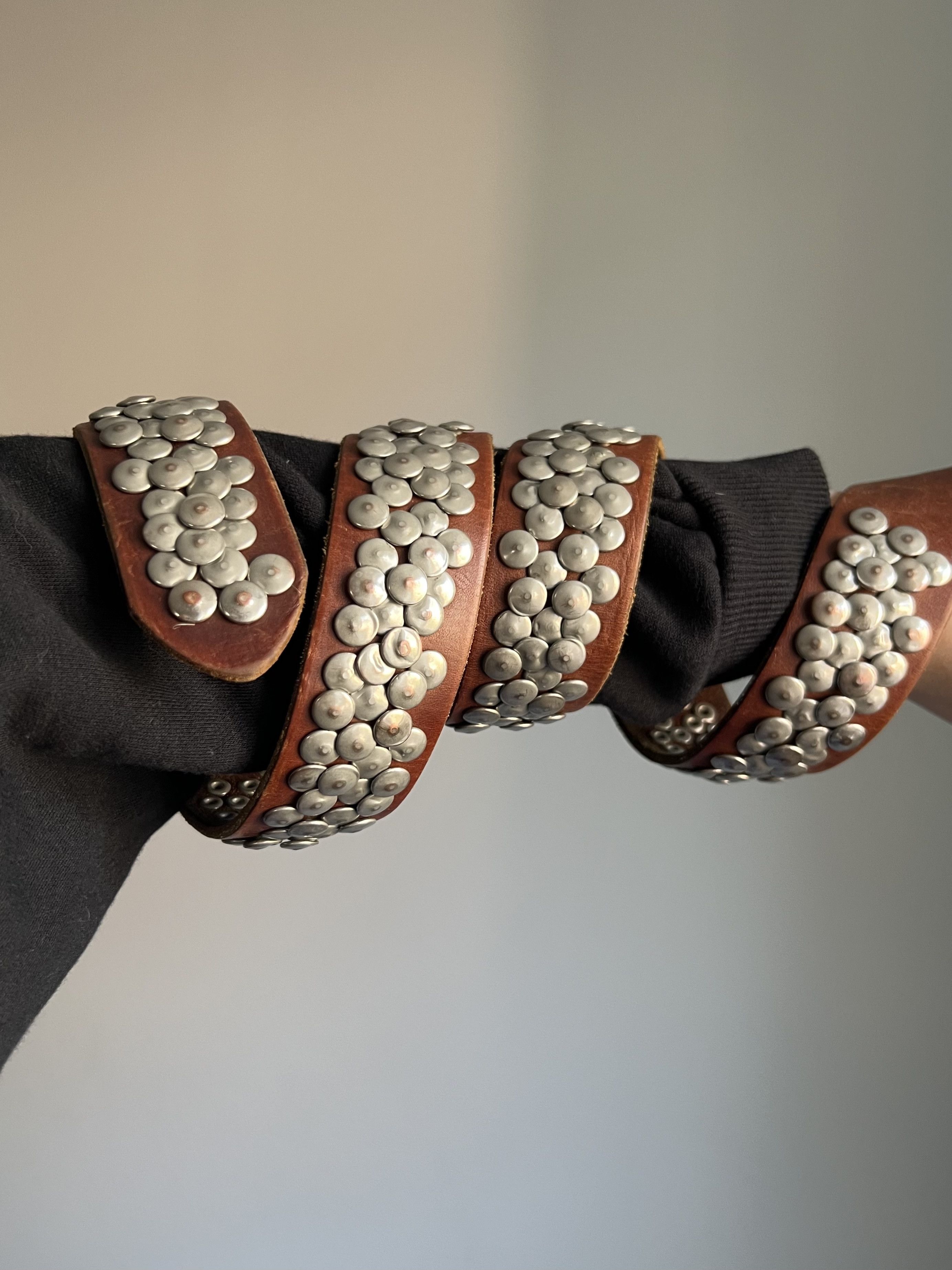 LIEBESKIND BERLIN Liebeskind Leather Studded Belt Metal Rivets BB Simon Style Size ONE SIZE - 4 Thumbnail