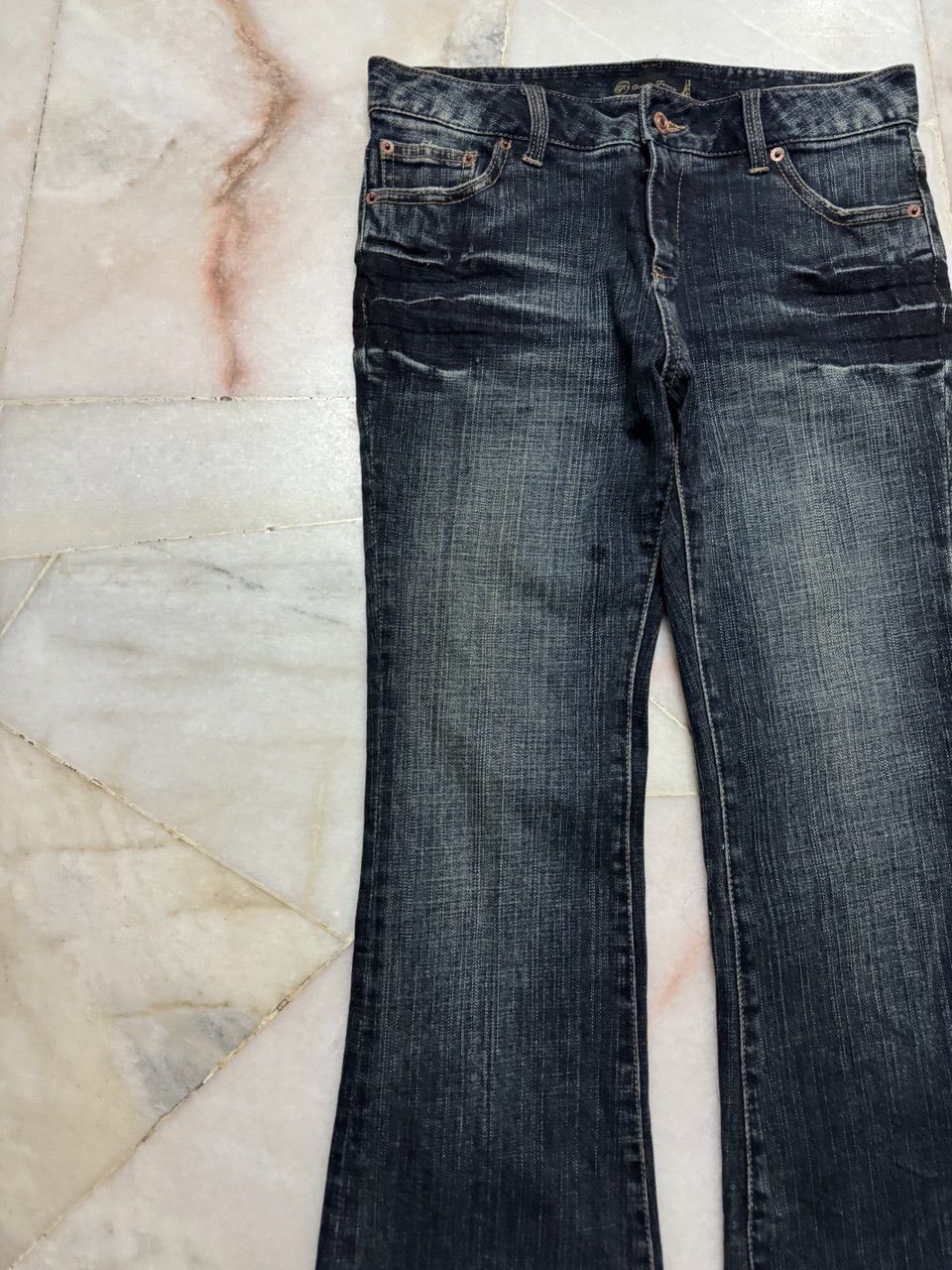 Japanese Brand Flared💥Bell Bottom Japanese Mudwash Bootcut Insane Dark Jean Size US 29 - 5 Thumbnail