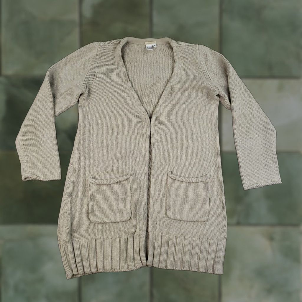 The Territory Ahead Territory Ahead Cardigan Womens Medium Beige Knit Pockets Button Size M / US 6-8 / IT 42-44 - 1 Thumbnail