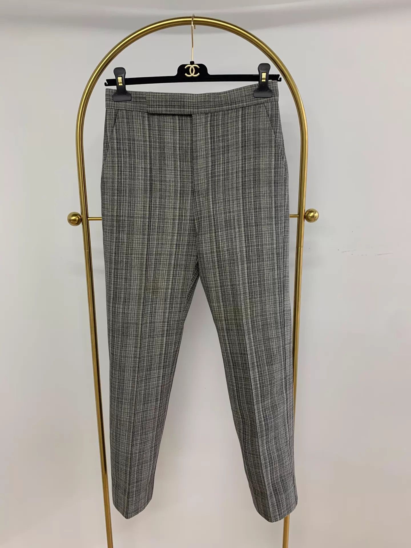 Celine Celine color blocked check trousers 36 new Size 25" / US 0 / IT 36 - 1 Thumbnail