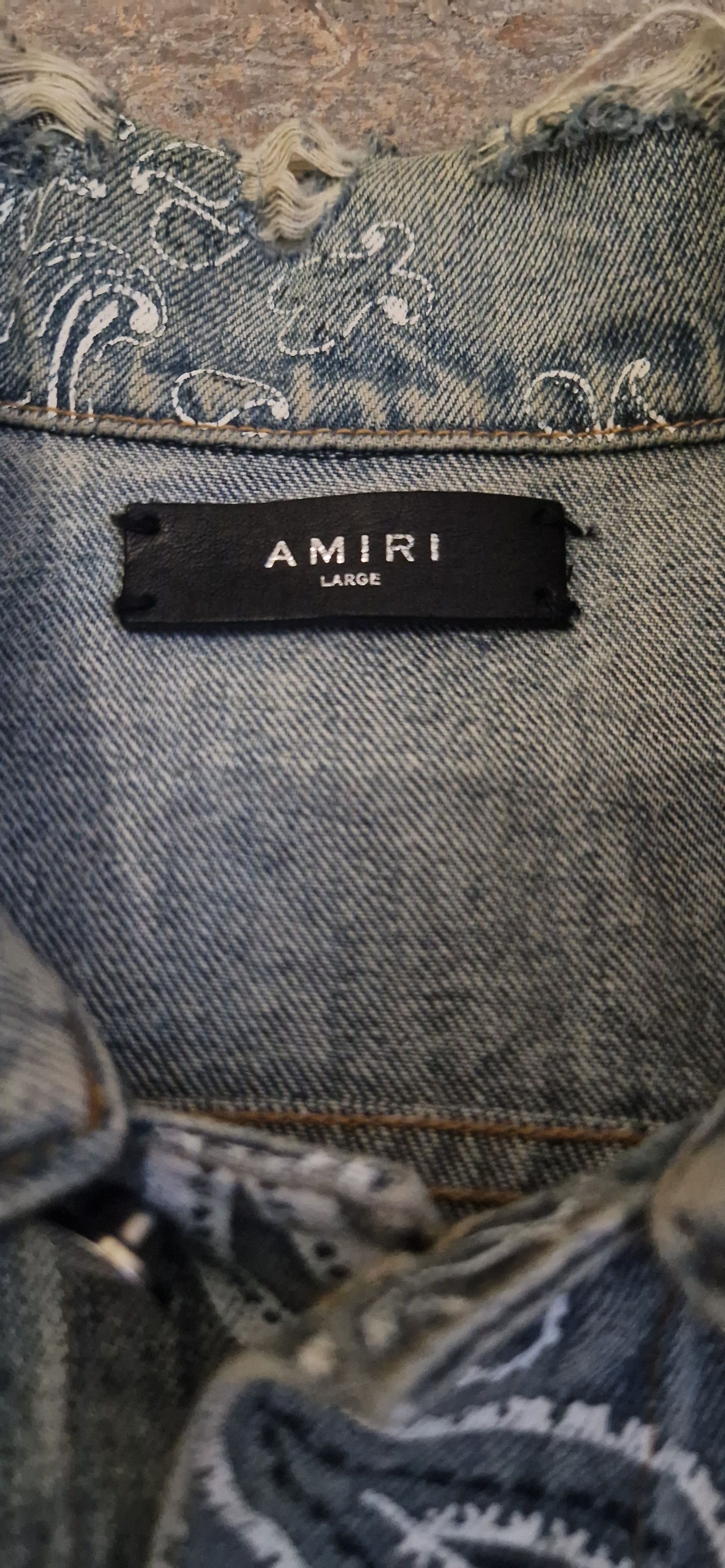 Amiri Amiri Bandana–Pattern Denim Jacket Size US L / EU 52-54 / 3 - 4 Thumbnail