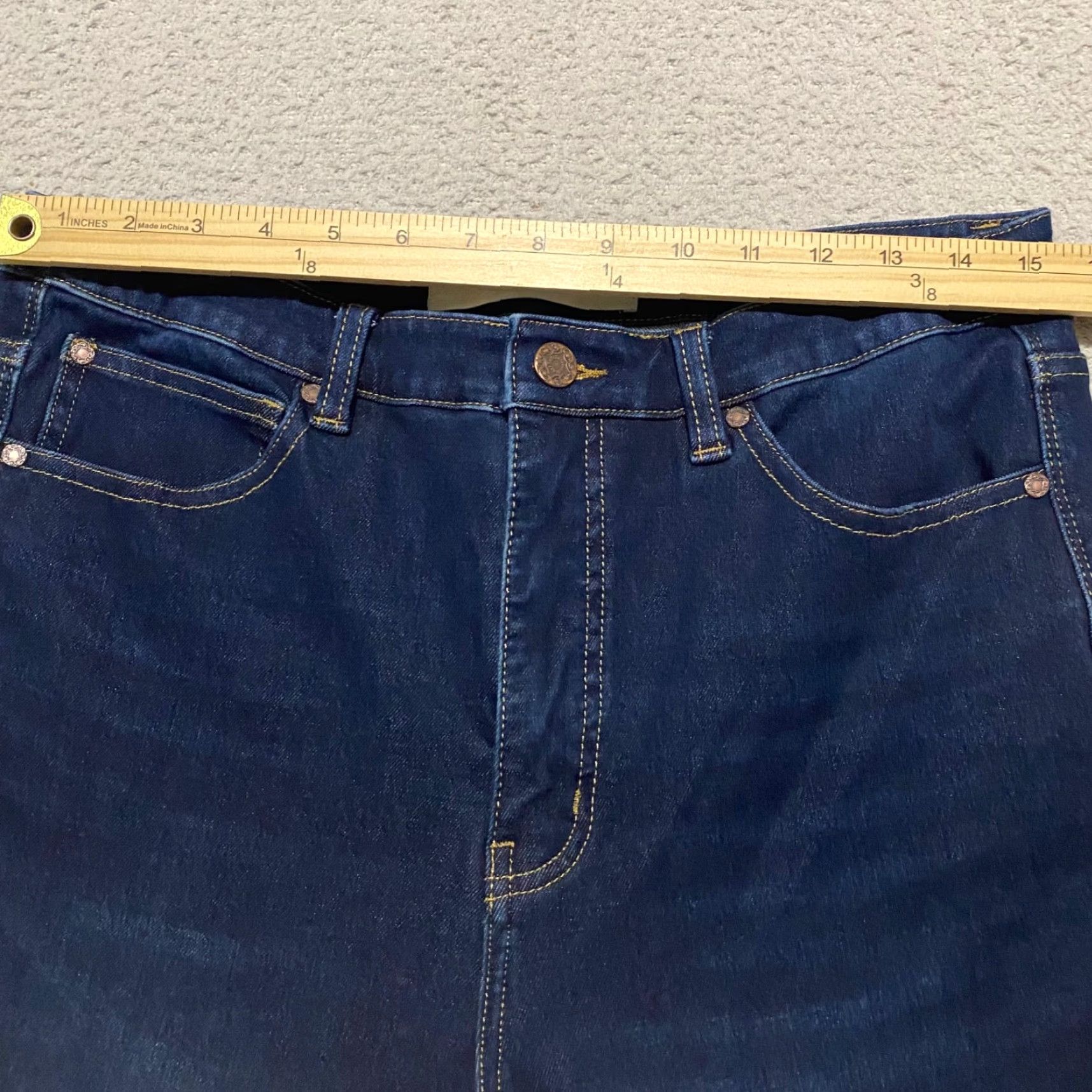 Soft Surroundings Soft Surroundings Jeans Womens Blue Dark Wash Skinny High Rise 12 Regular Stretch Denim City 90s Size 34" / US 12 / IT 48 - 5 Thumbnail