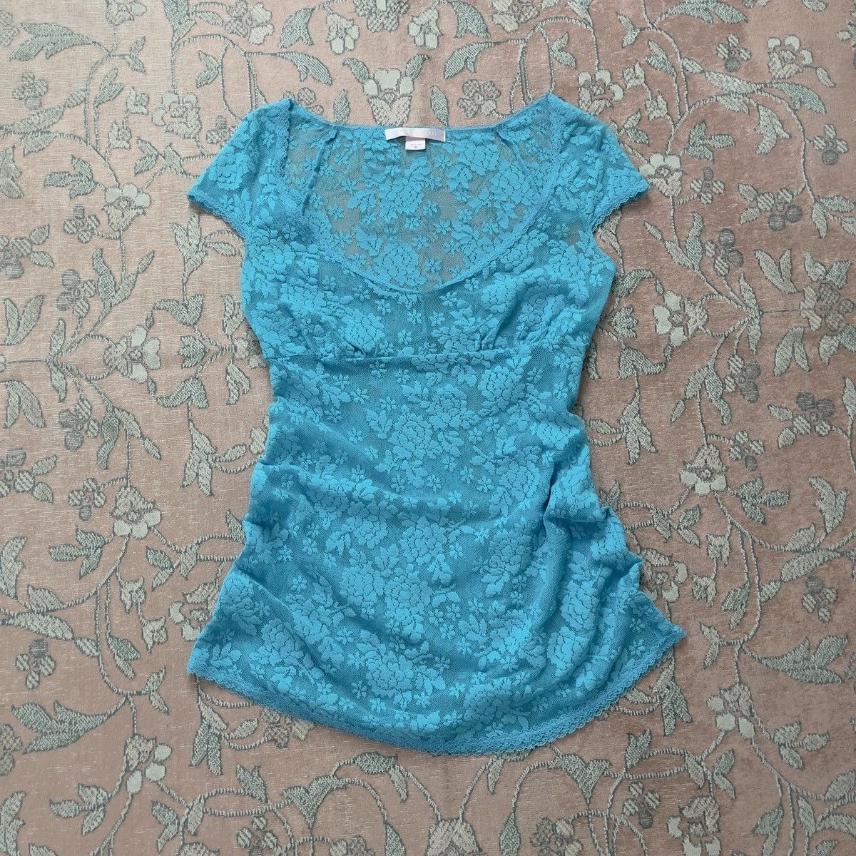 Victoria's Secret Victoria’s Secret Aqua Blue Lace Mini Slip Dress (M) Size M / US 6-8 / IT 42-44 - 8 Thumbnail