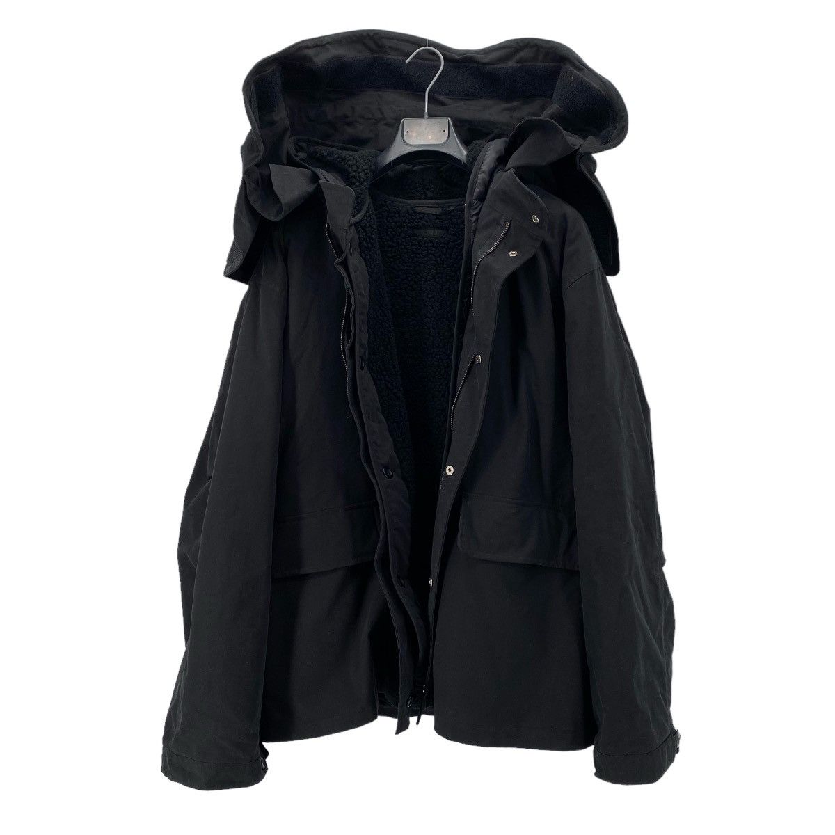 Pre-owned Helmut Lang 90's Big Hood Coat In Black