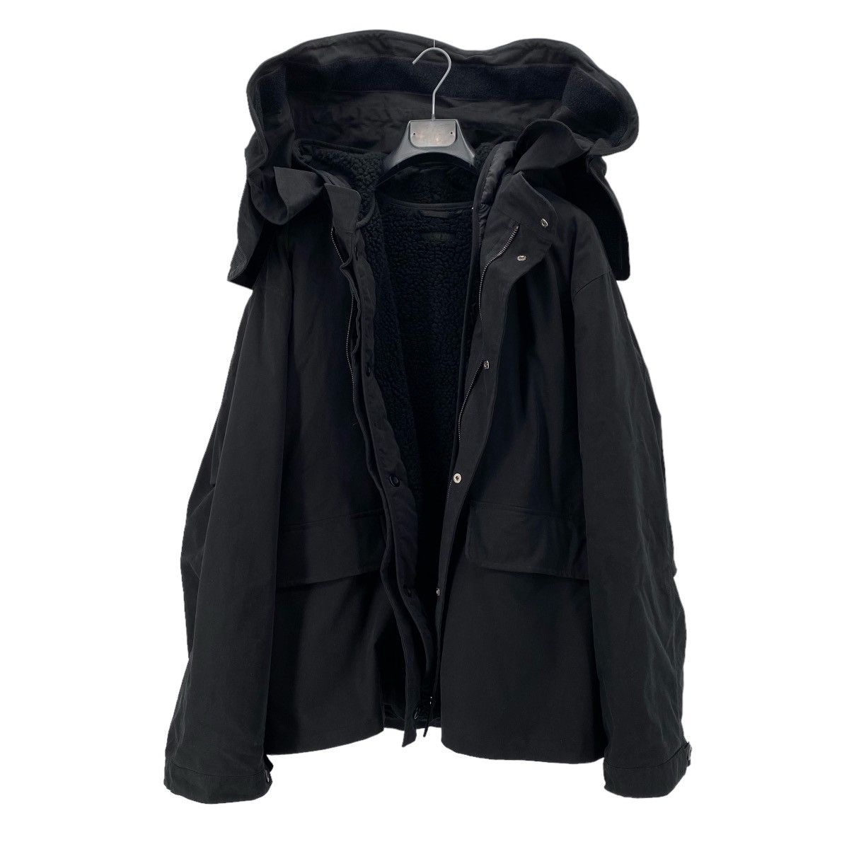 image of Helmut Lang 90’S Big Hood Coat in Black, Men's (Size Large)