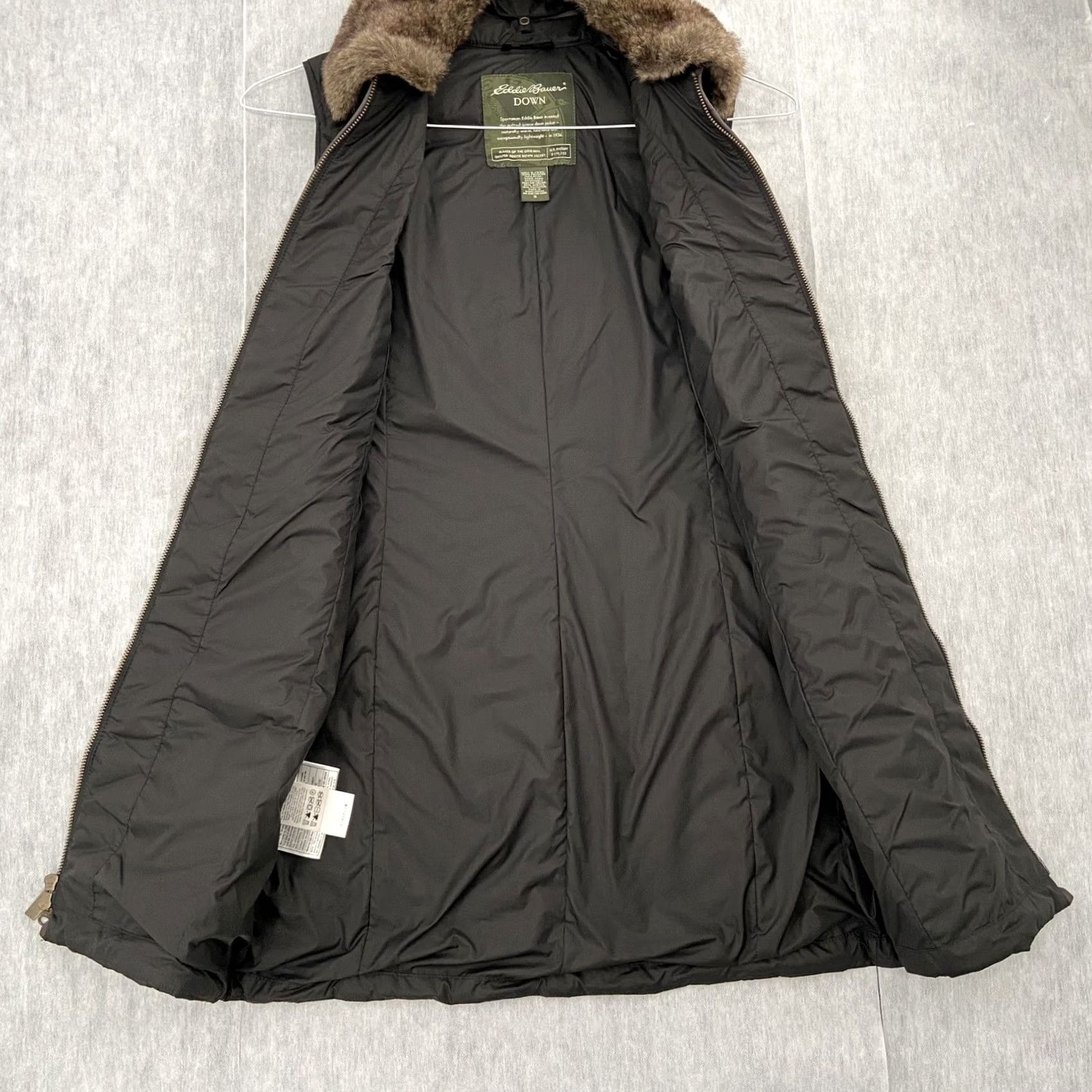 Eddie Bauer Eddie Bauer Jacket Womens Small Black Quilted Goose Down Coat Long Hooded Ladies Size S / US 4 / IT 40 - 2 Thumbnail