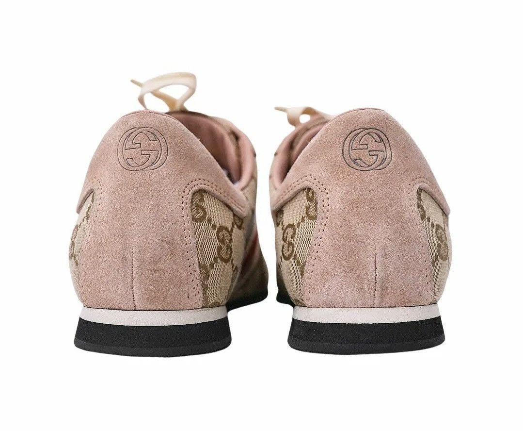 Gucci Gucci Beige/Pink GG Canvas And Suede Size 38.5 Size US 8.5 / IT 38.5 - 3 Thumbnail