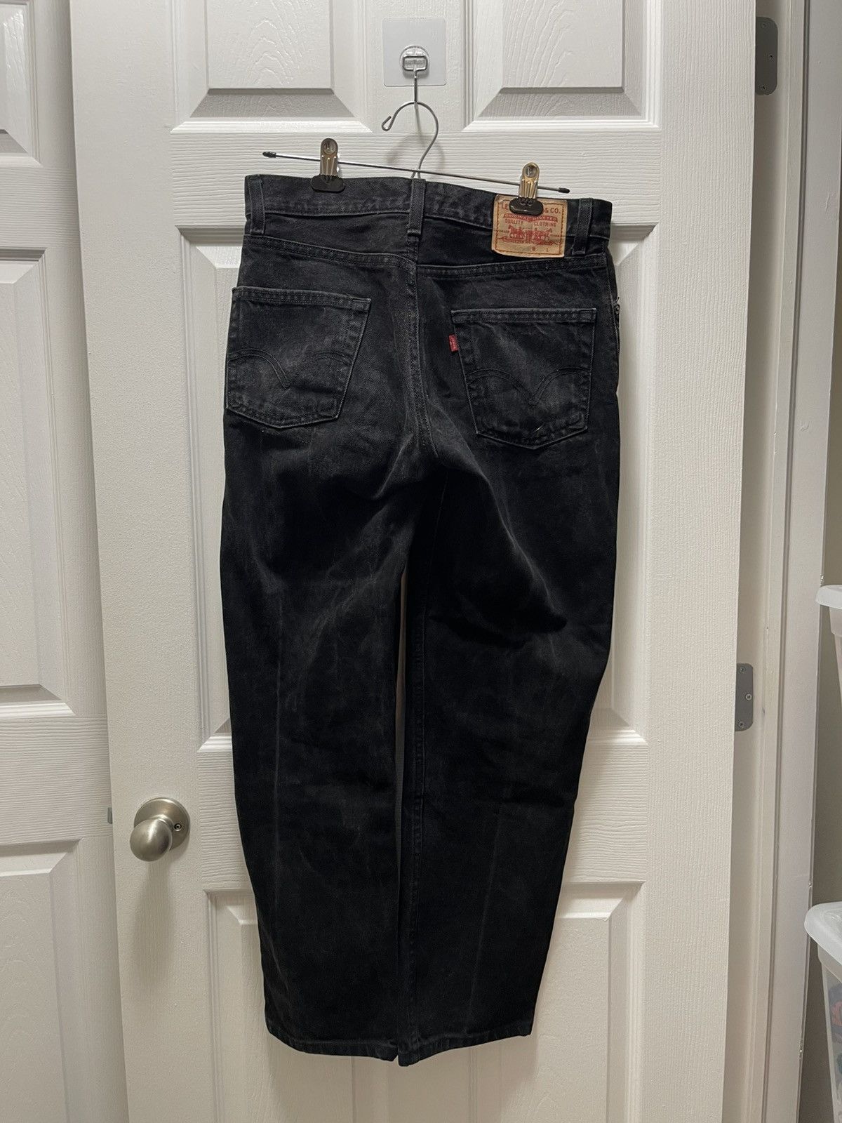 Levi's × Levi's Vintage Clothing Levi’s 550 Relaxed Fit Black Vintage Denim Jeans Size US 31 - 2 Thumbnail