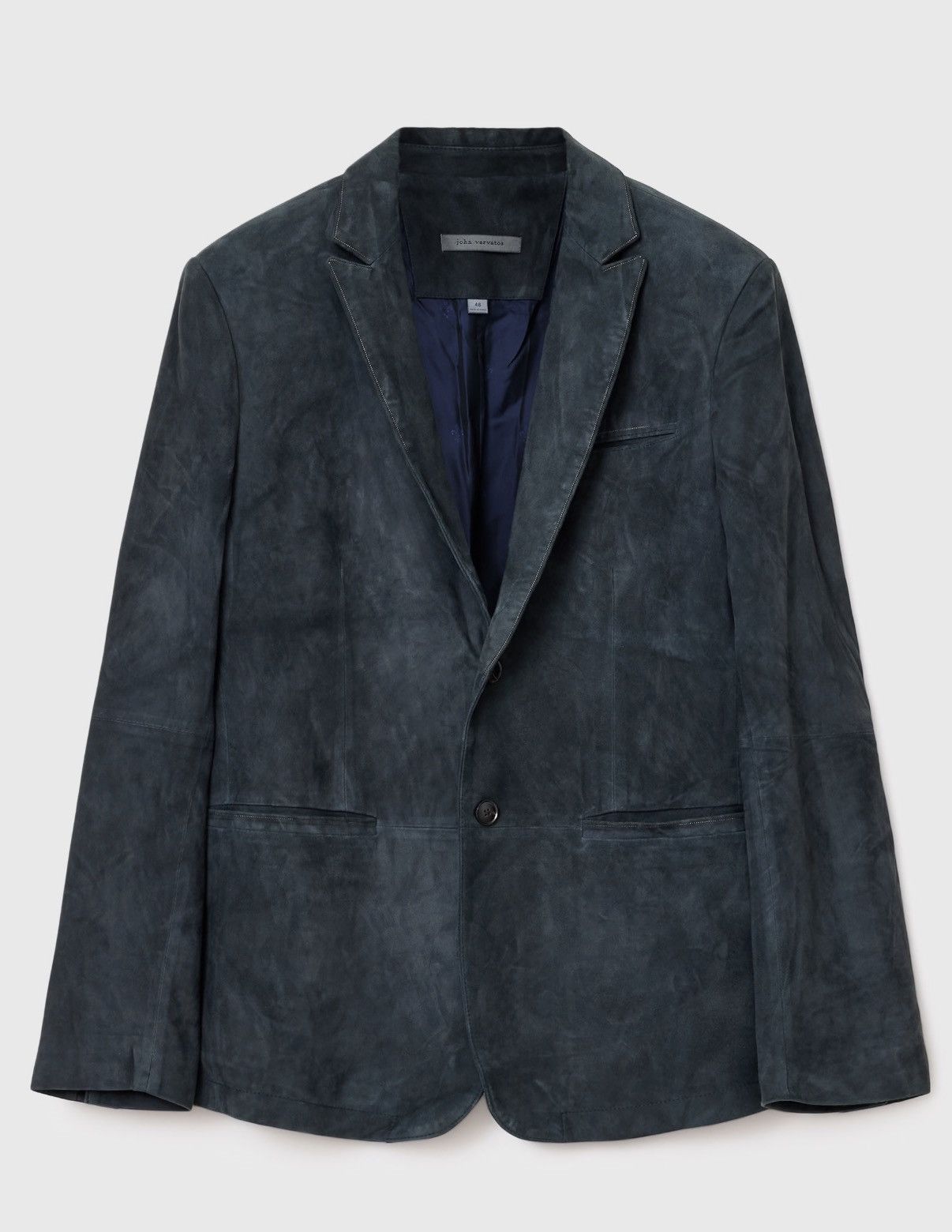 John Varvatos John Varvatos Bartow Leather Blazer Midnight Blue Size 48 Size 38R - 2 Thumbnail