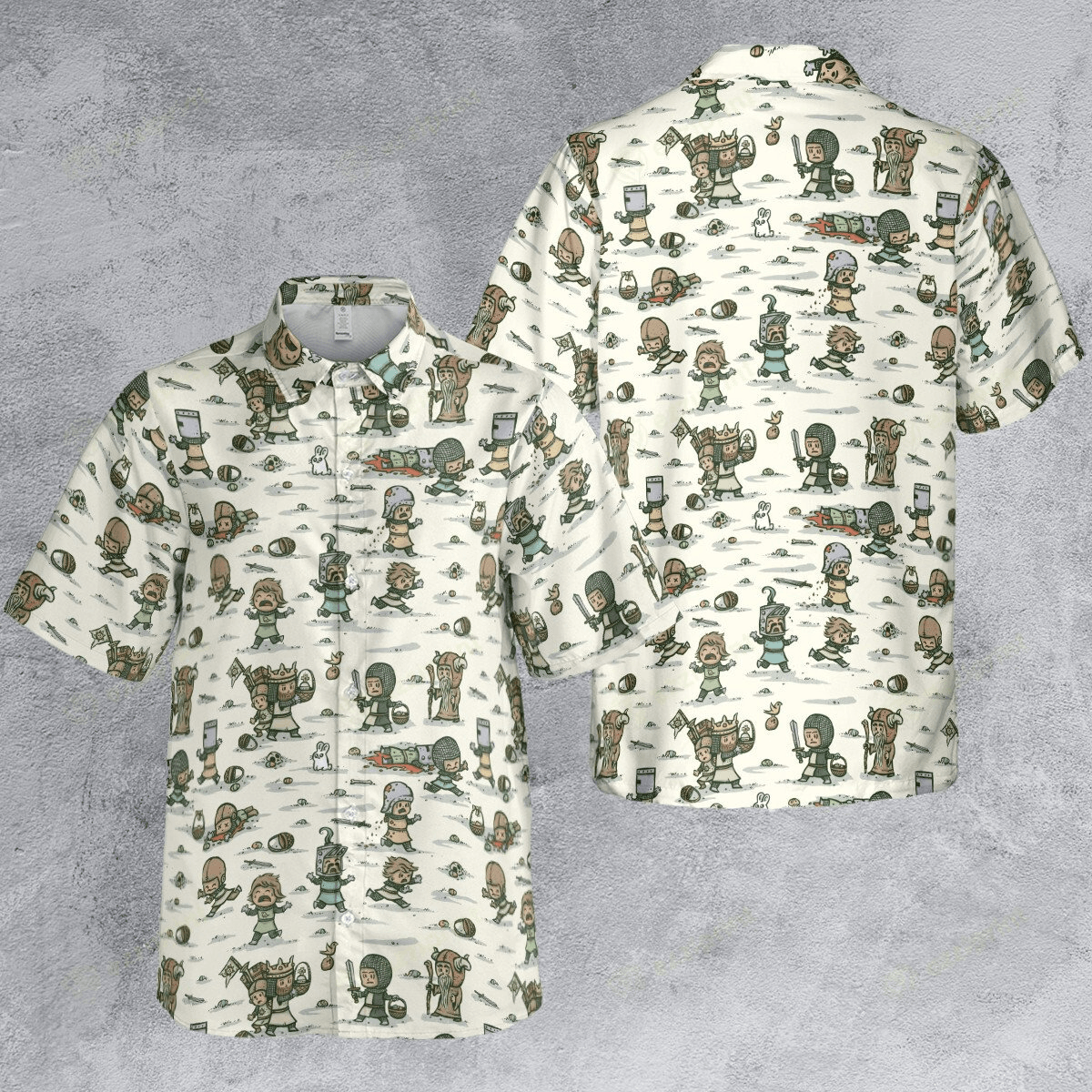The Unbranded Brand Cute Killer Bunny Monty Python Button Down Shirt Size US S / EU 44-46 / 1 - 4 Thumbnail