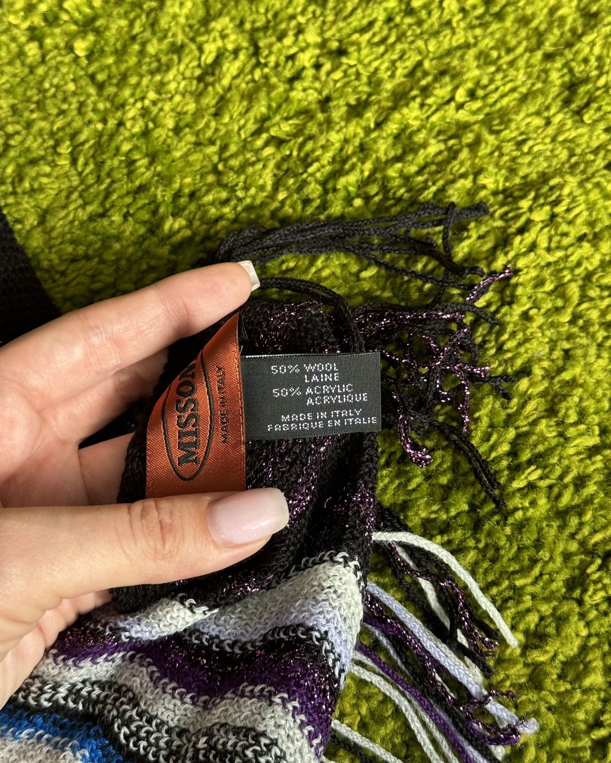 Missoni × Vintage Missoni 2000s vintage coloured wool blend scarf Size ONE SIZE - 4 Thumbnail