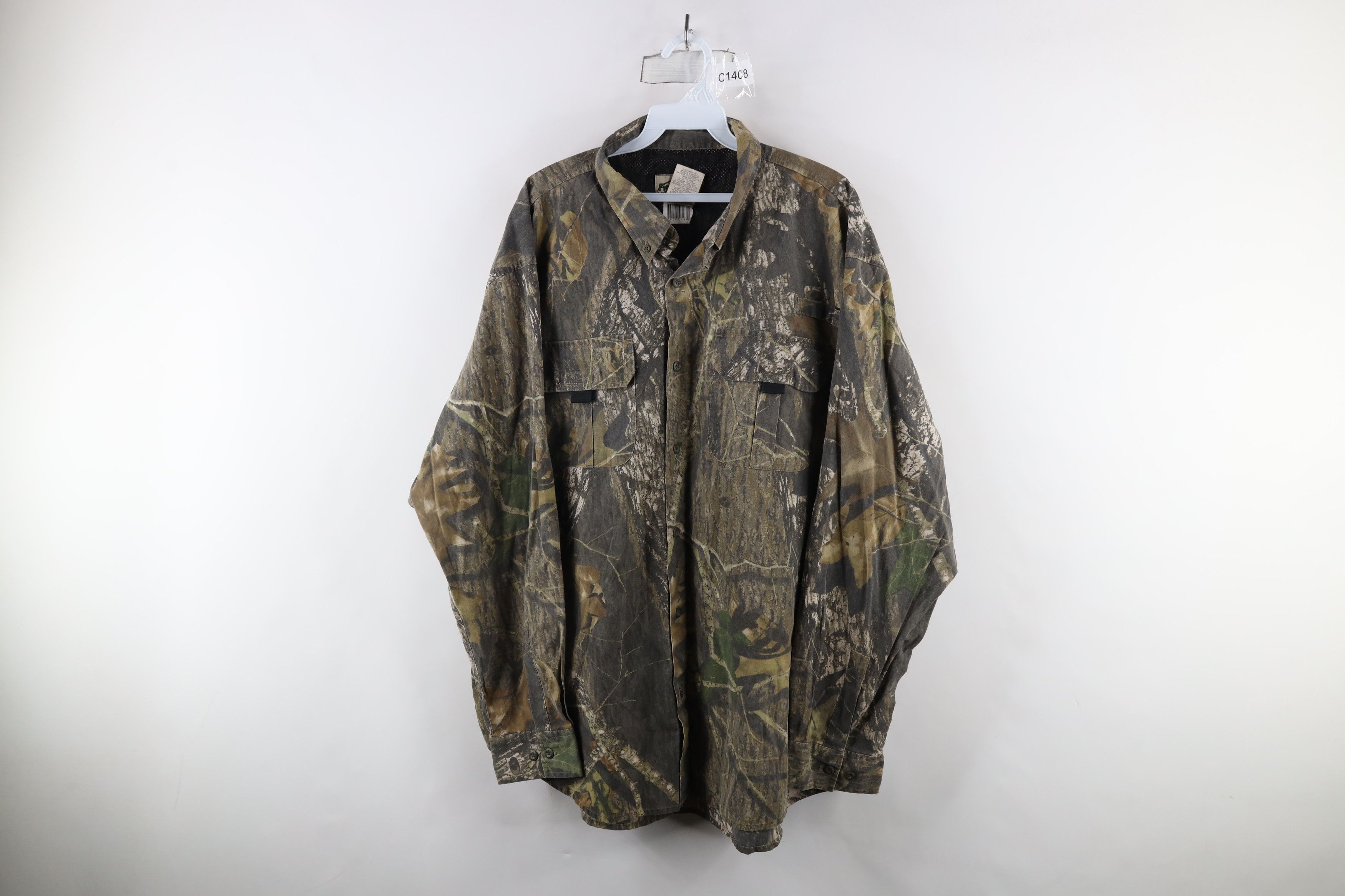 Vintage Vintage 90s Streetwear Camouflage Button Down Shirt Size US XL / EU 56 / 4 - 1 Thumbnail