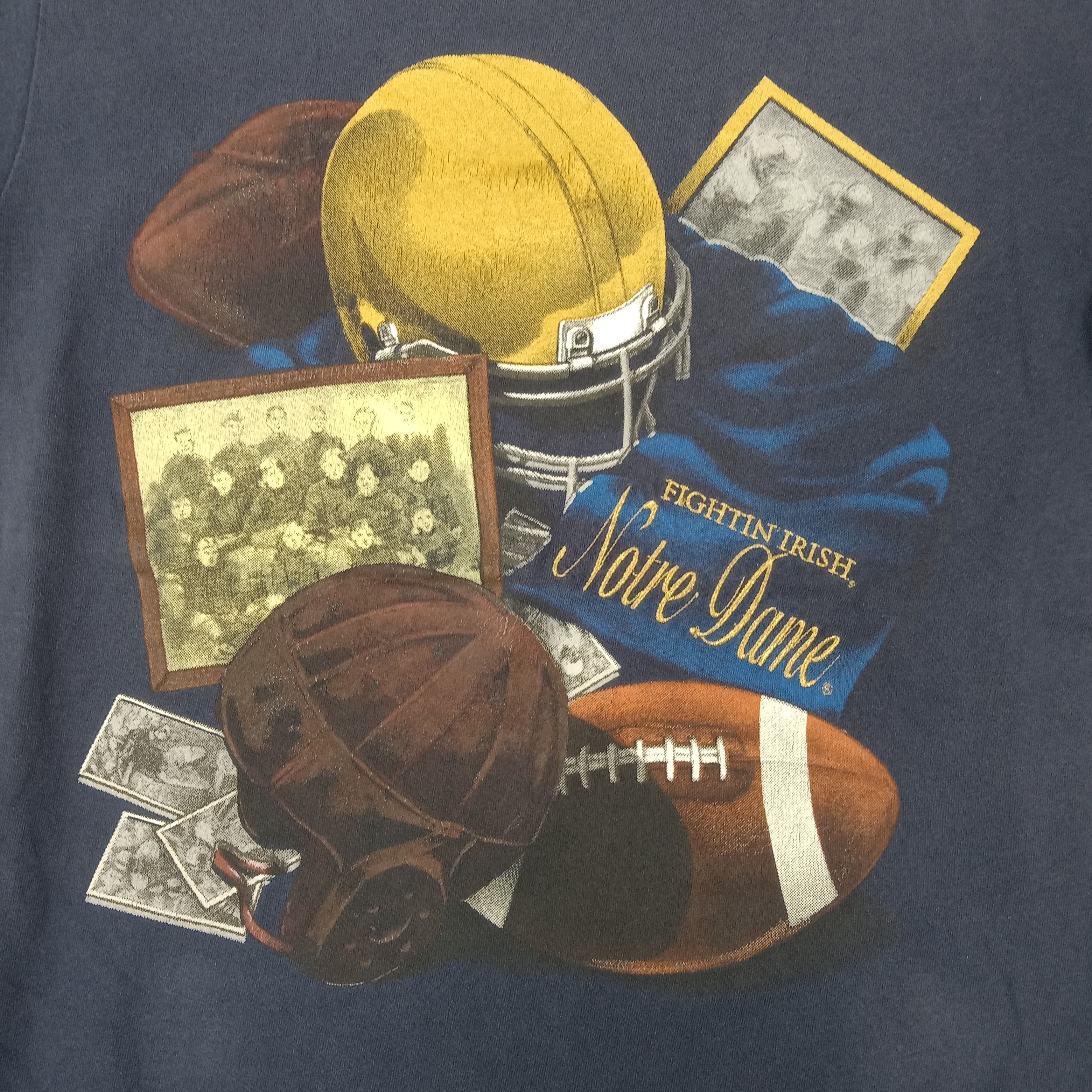 NFL Vintage 90's Notre Dame American NFL Team Tshirt Size US M / EU 48-50 / 2 - 2 Thumbnail