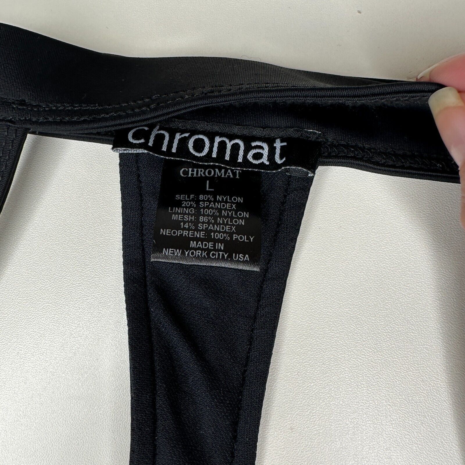 Other Chromat Black T-Racerback Halter Sports Bra Bikini Top Large Size L / US 10 / IT 46 - 4 Thumbnail