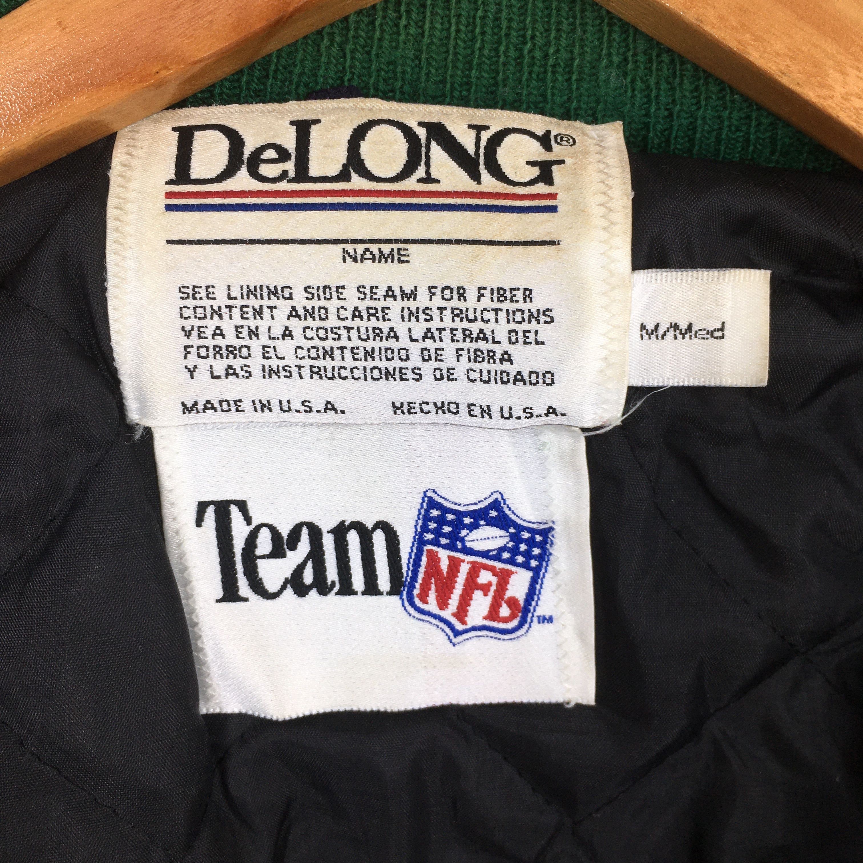 NFL Vintage 90's New York Jets NFL Green Leather Jacket M Size US M / EU 48-50 / 2 - 7 Thumbnail