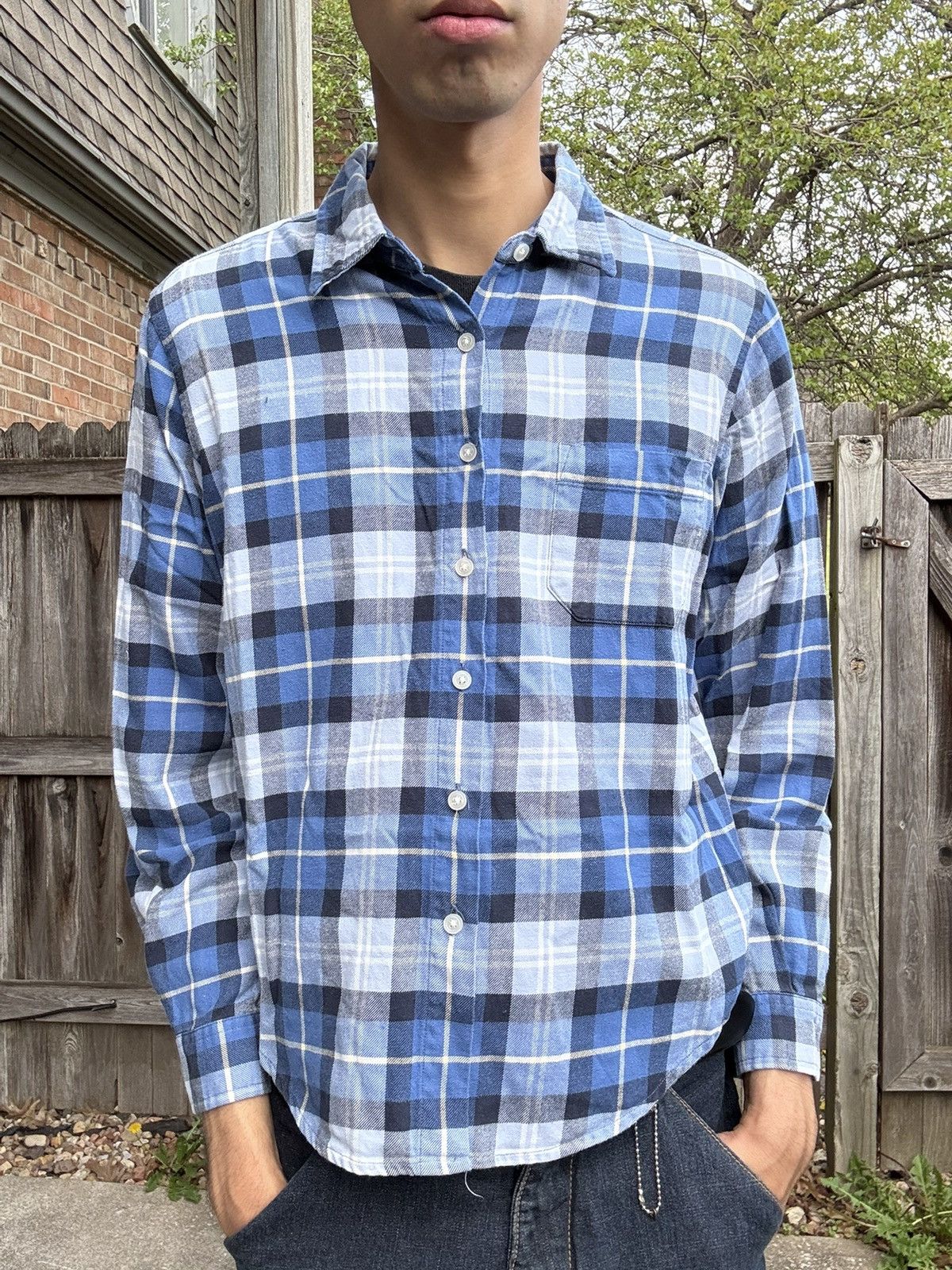 Pendleton Vtg Plaid Gingham Button-Down Cotton Flannel Shirt Size L / US 10 / IT 46 - 1 Thumbnail