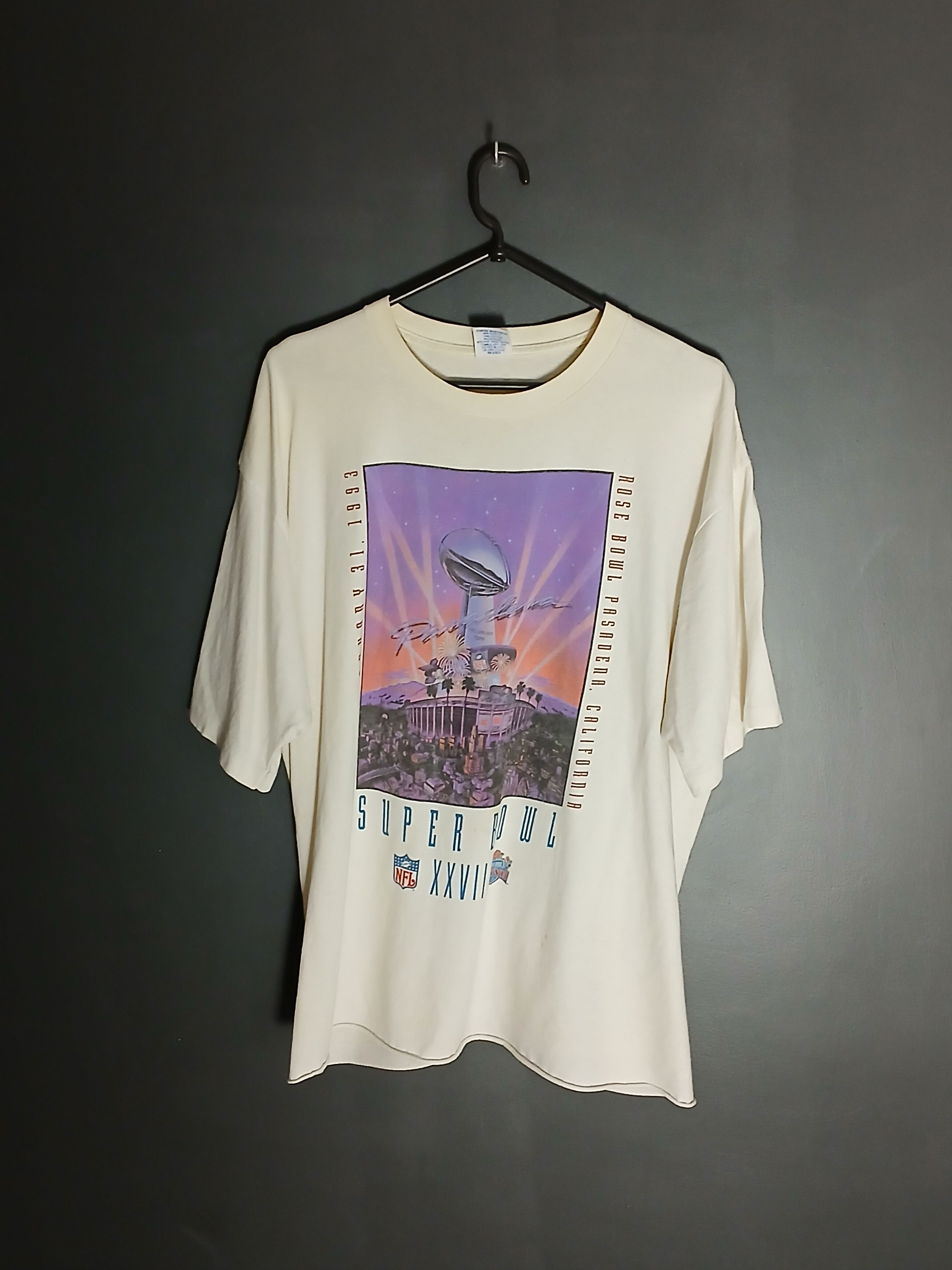 NFL × Starter × Vintage Vintage 1993 NFL Super Bowl XXVII T-Shirt Size US XL / EU 56 / 4 - 1 Thumbnail