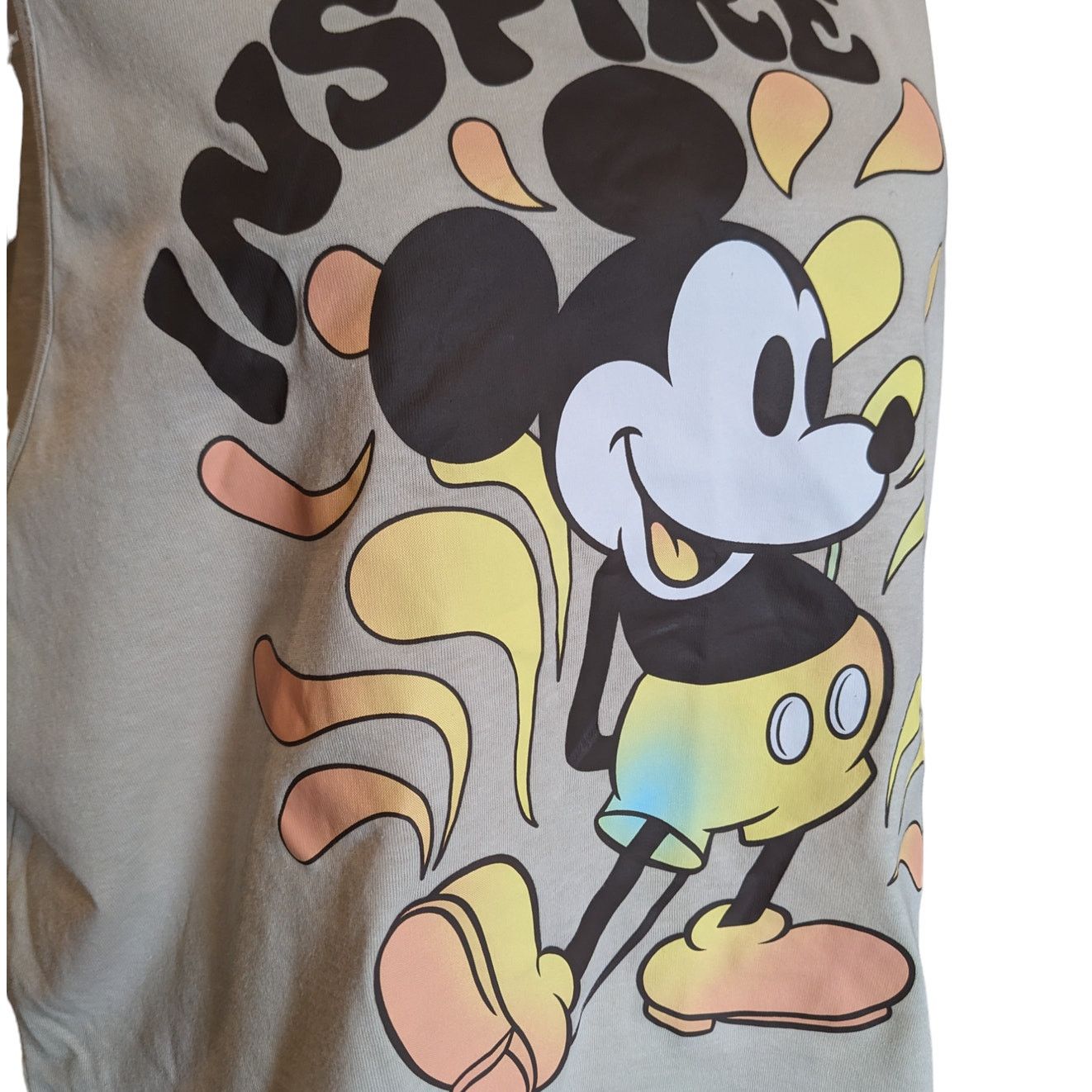 Disney Disney Mickey Mouse Yellow Rainbow Inspire Tie Waist Tank Size XXL / US 16-18 / IT 52-54 - 2 Thumbnail