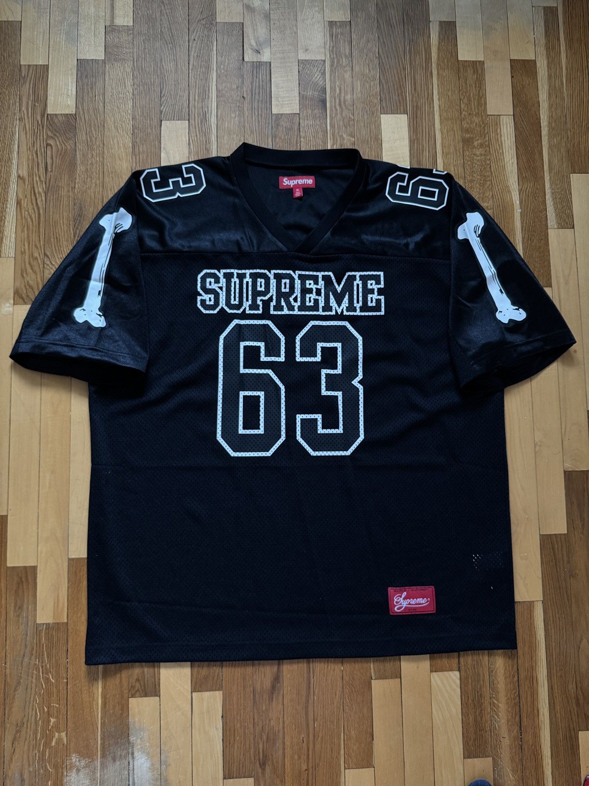 Supreme Supreme Bones Football Jersey Black | Grailed