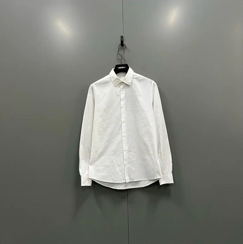 Versace Versace White Long Sleeve Shirt for Men 0089 Size US M / EU 48-50 / 2 - 1 Thumbnail