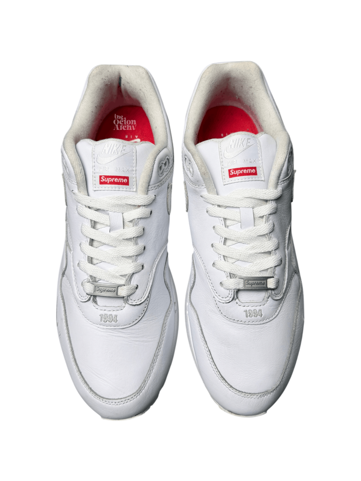 Nike × Supreme Supreme x 2025 Nike Air Max 1 87 SP HF8813-100 Triple White Size US 11.5 / EU 44-45 - 6 Thumbnail