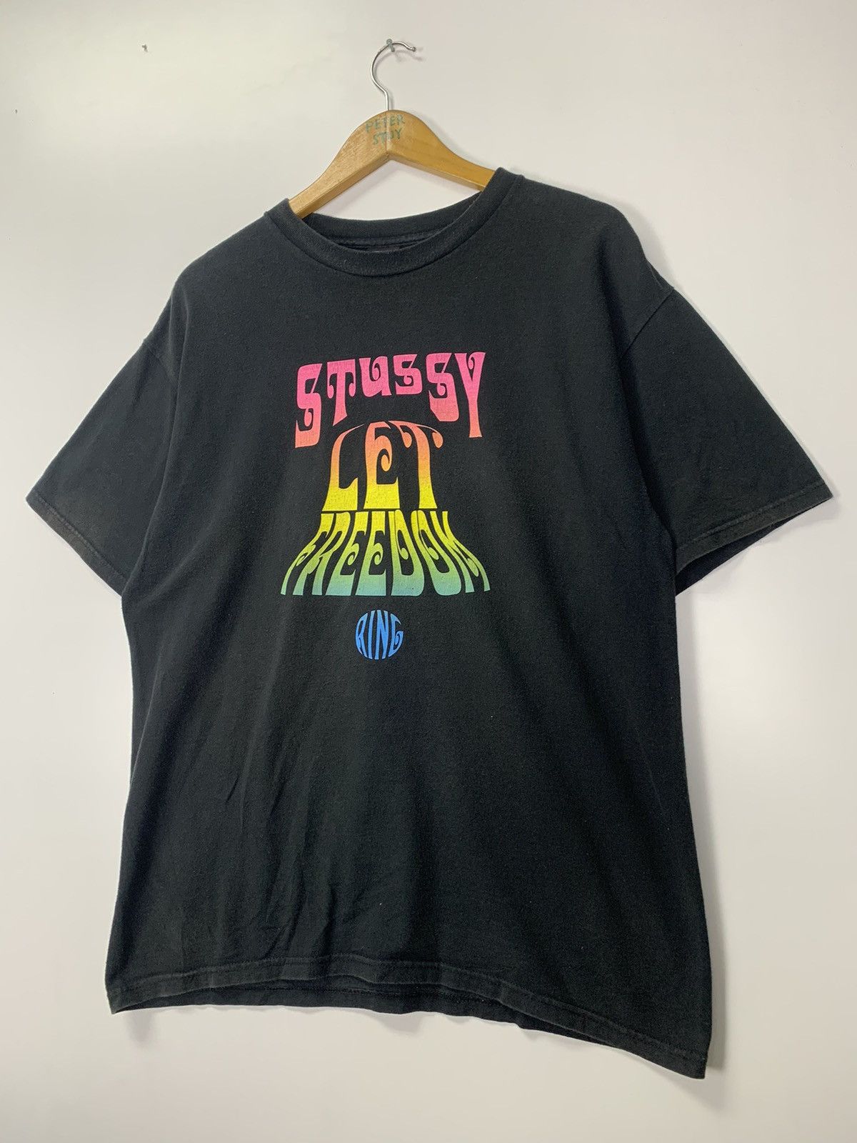 Stussy × Vintage Vintage Stussy let Freedom t-shirt Size US L / EU 52-54 / 3 - 6 Thumbnail