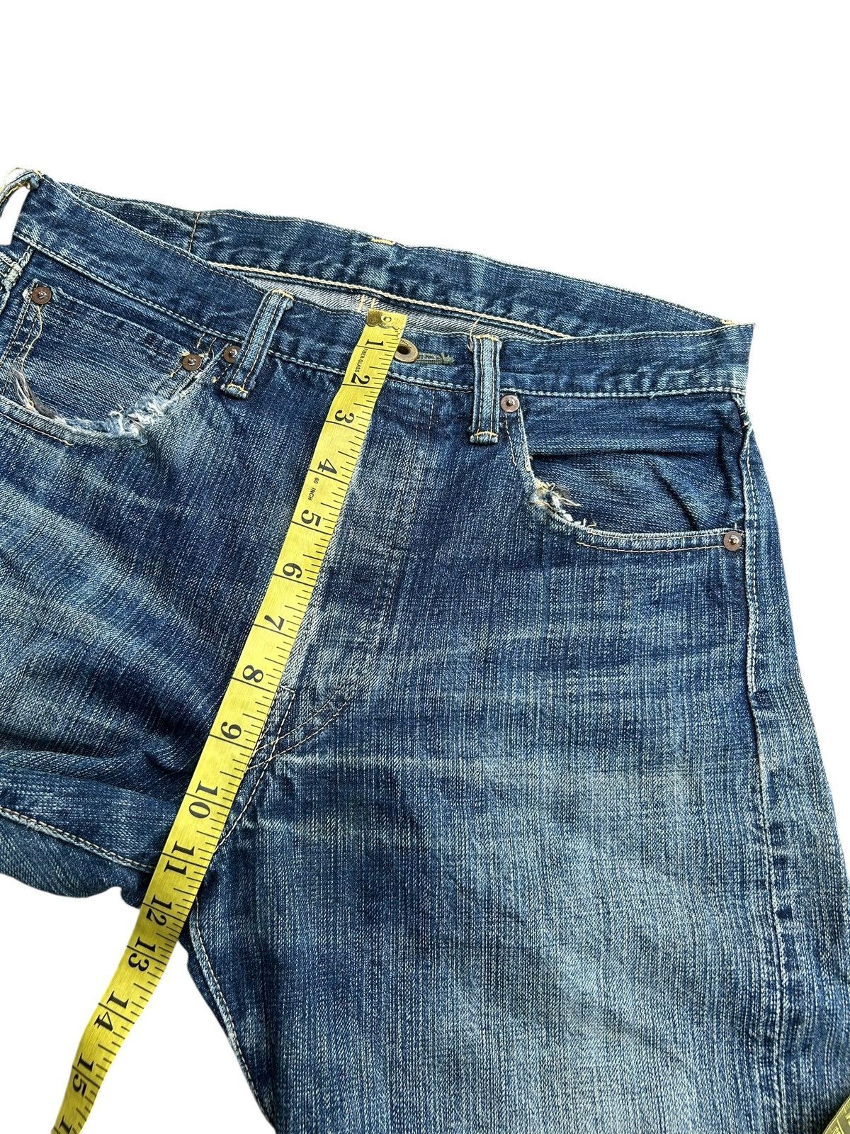 Kapital Vintage Japanese Brand Stormy Blue Selvedge Distressed Denim Size US 30 / EU 46 - 18 Thumbnail