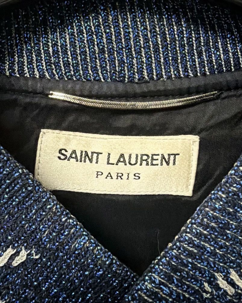 Saint Laurent Paris SS16 Leather Sleeves T-Rex Mexican Bomber Jacket Size US M / EU 48-50 / 2 - 7 Thumbnail